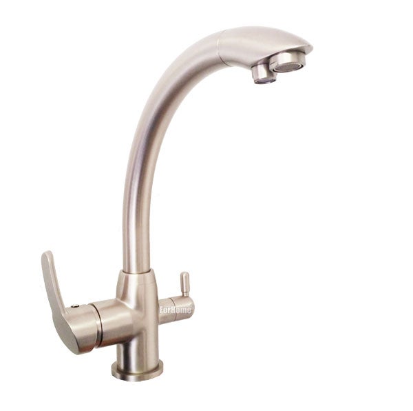 Rubinetto ForHome® Deluxe 3 Vie Per Acqua Depurata Rubinetto Per Depuratore  (colore: Nickel Spazzolato)