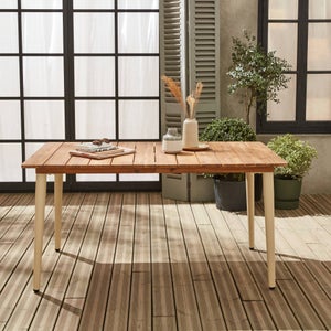 Table basse de jardin carrée en bois acacia 40 x 40 cm - Forest Style