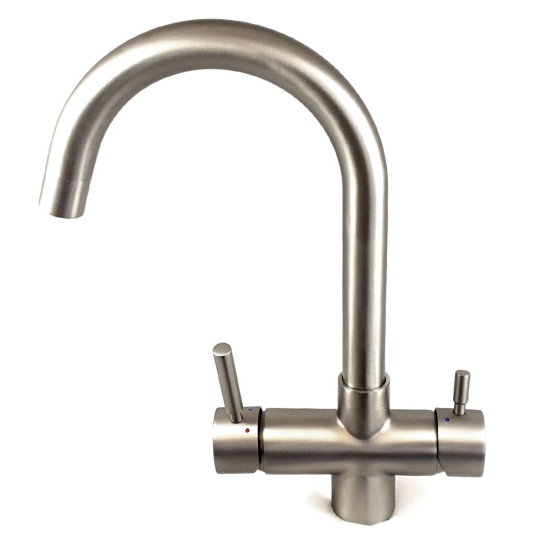 Rubinetto Forhome Vie Per Acqua Depurata Rubinetto Per Depuratore Colore Nickel Spazzolato