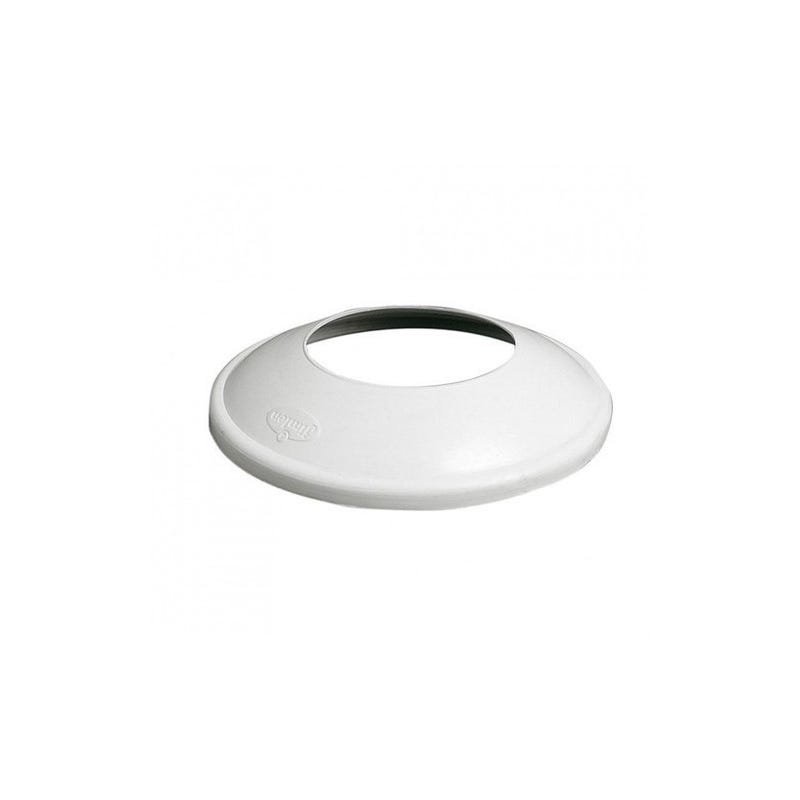 Plafón embellecedor plano para sifón botella lavabo diámetro 40 blanco, 241.406.11.1