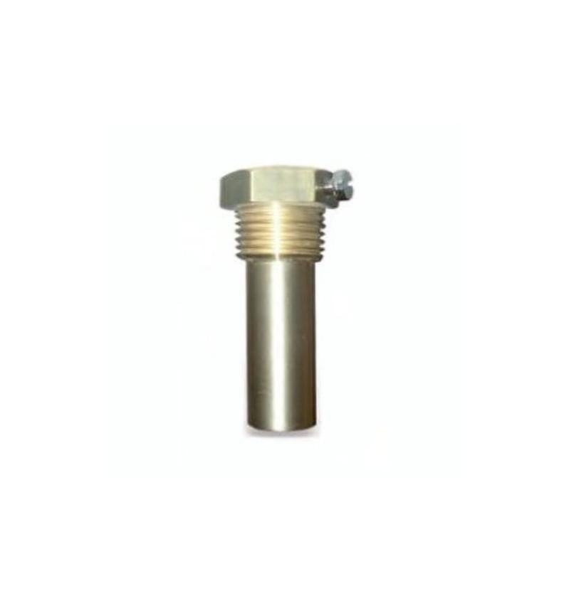 Guaina Portasonda In Ottone 1/2 Pollice 150mm - Pozzetto Per Sensore Temperatura, Filetto Esterno, Per Caldaia E Scaldacqua, 10 Bar 95°C