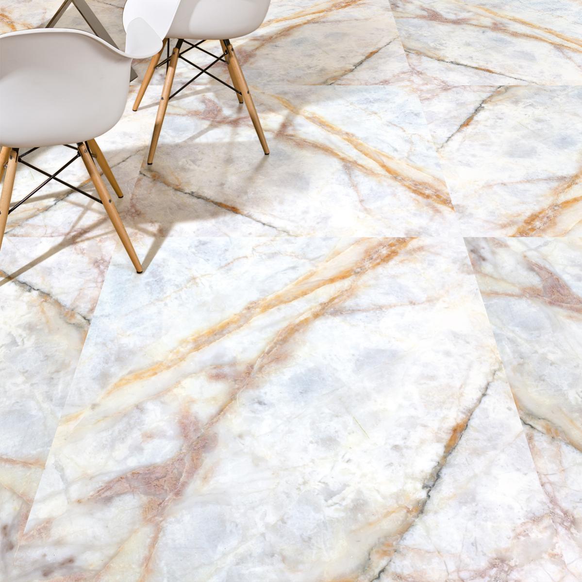 Autentico adesivo per pavimento in marmo bianco antiscivolo - Sticker  adesivo - adesivi murali - 50x50cm