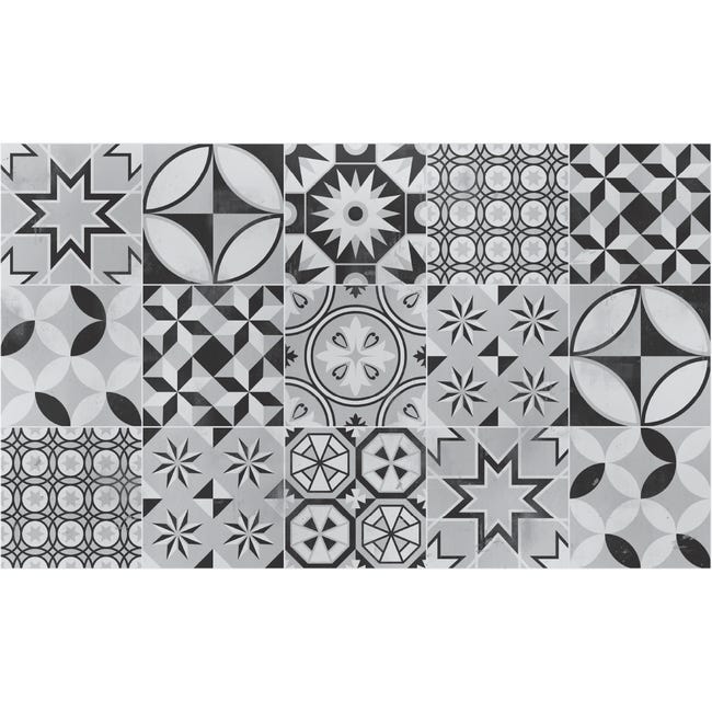 Stickers carreaux de ciment sol Natale anti-dérapant 60x100cm