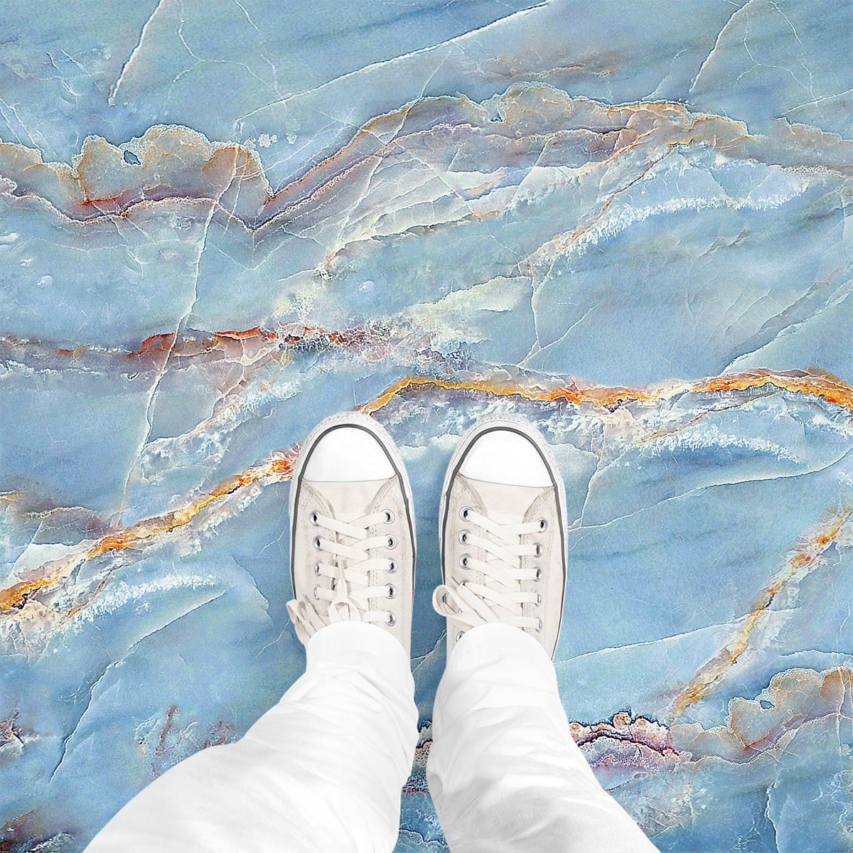 Vinilo suelo de mármol antideslizante de hormigón encerado - adhesivo de  pared - revestimiento sticker mural decorativo - 20x20cm