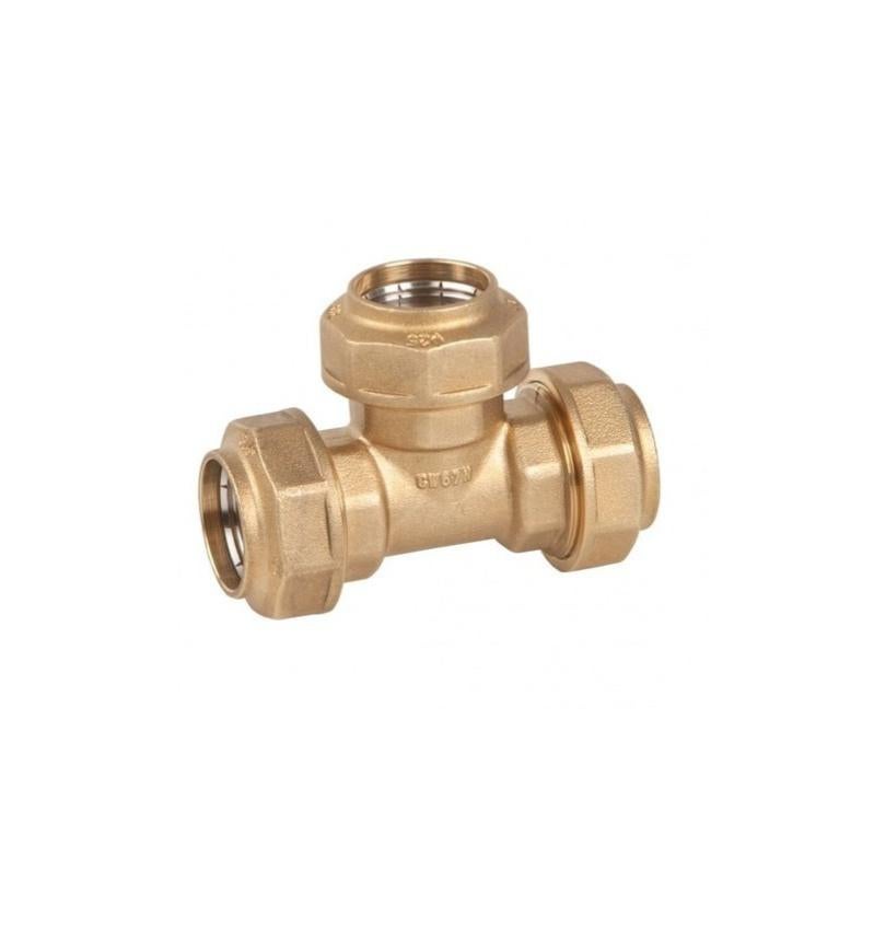 Raccordo a T IBP F per acqua e gas D 16 mm in ottone IG601 01600000 Raccordo a T IBP F per acqua e gas D 16 mm in ottone IG601 01600000
