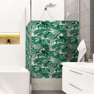 Adesivo porta di doccia Foglie di bambù - Sticker adesivo - adesivi murali  - 185x55cm
