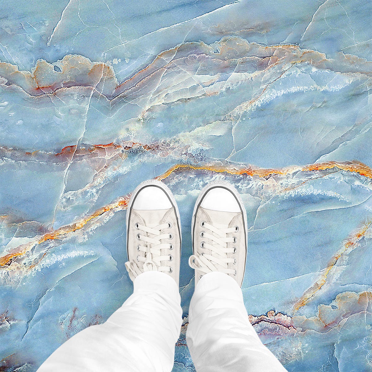 Vinilo suelo baldosas antideslizante losa de mármol blanco - adhesivo de  pared - revestimiento sticker mural decorativo - 20x20cm