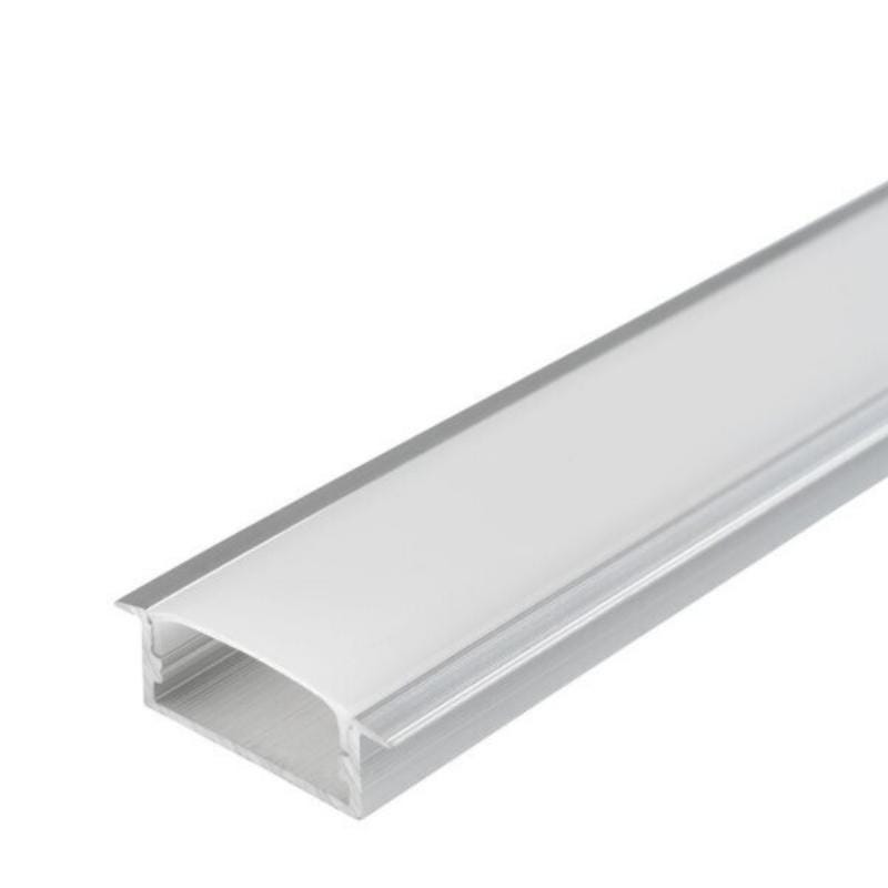 Evo - 2m Or - Profilé plat pour ruban LED, Profil en aluminium avec coque -  2 mètres - Conduit à encastrer pour bandes LED