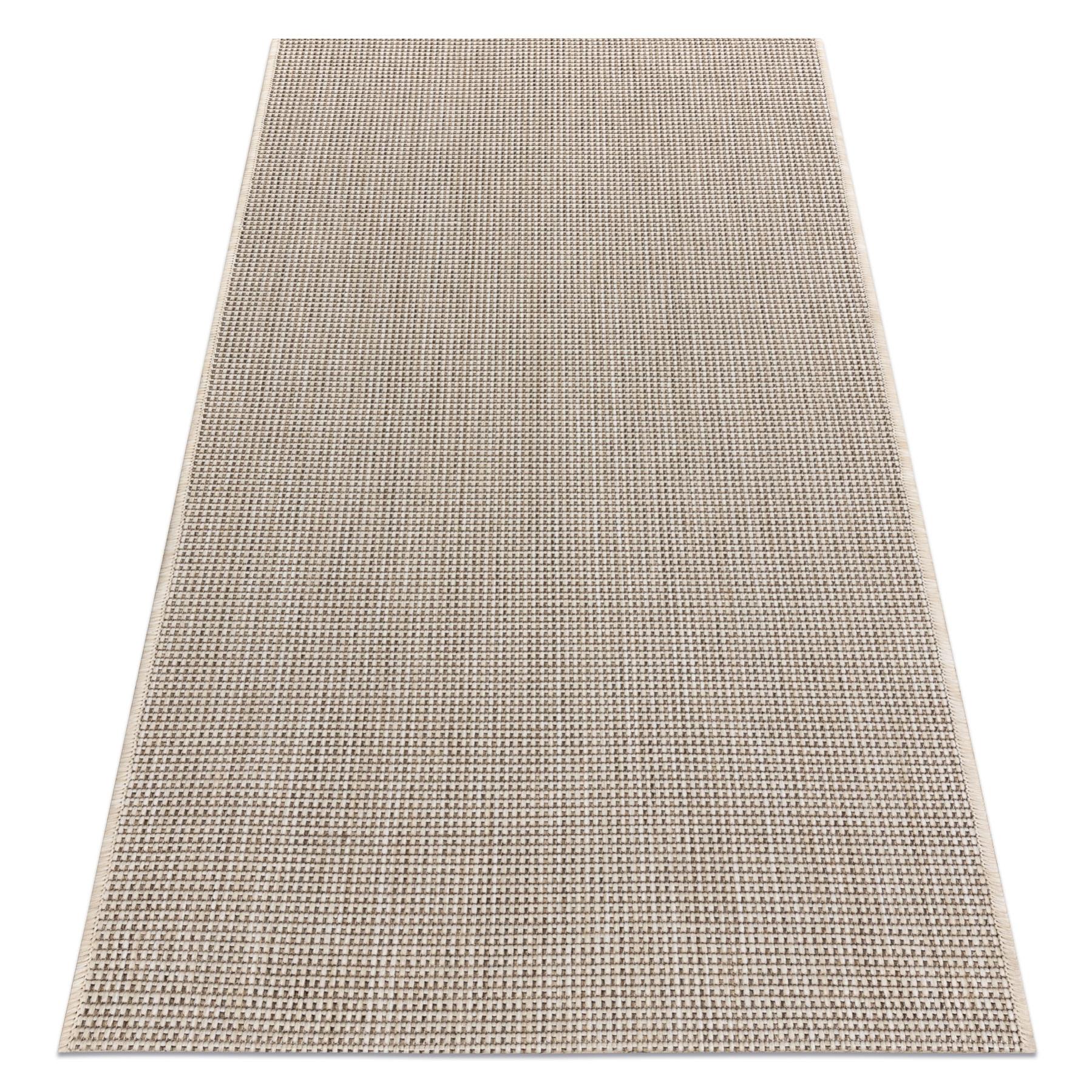 Alfombra de cuerda sisal floorlux 20580 llanura color sólido - champán / gris pardo 60x110 cm