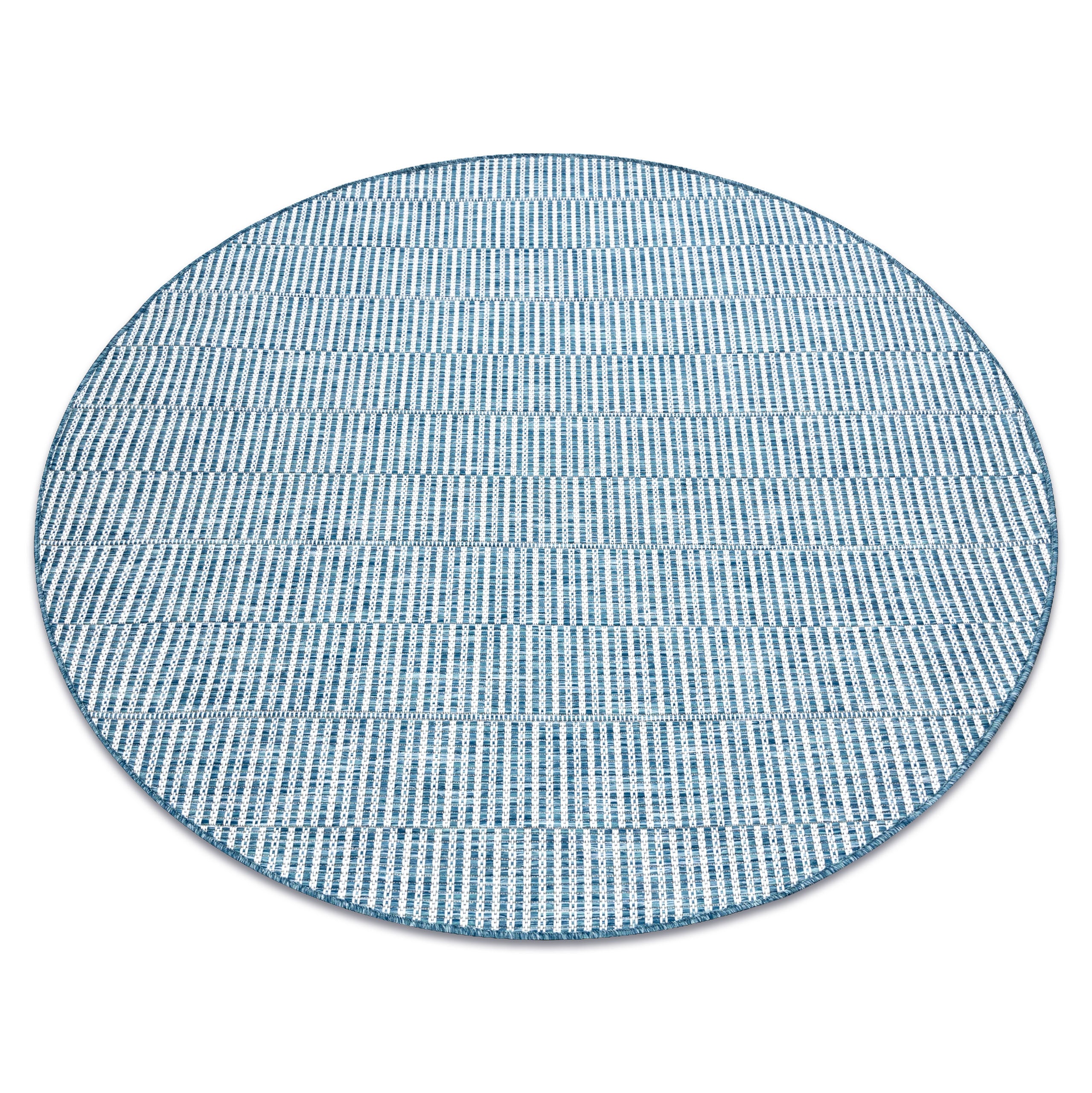 Alfombra de cuerda sisal loft 21198 circulo boho marfil/plateado/azul circulo 160 cm