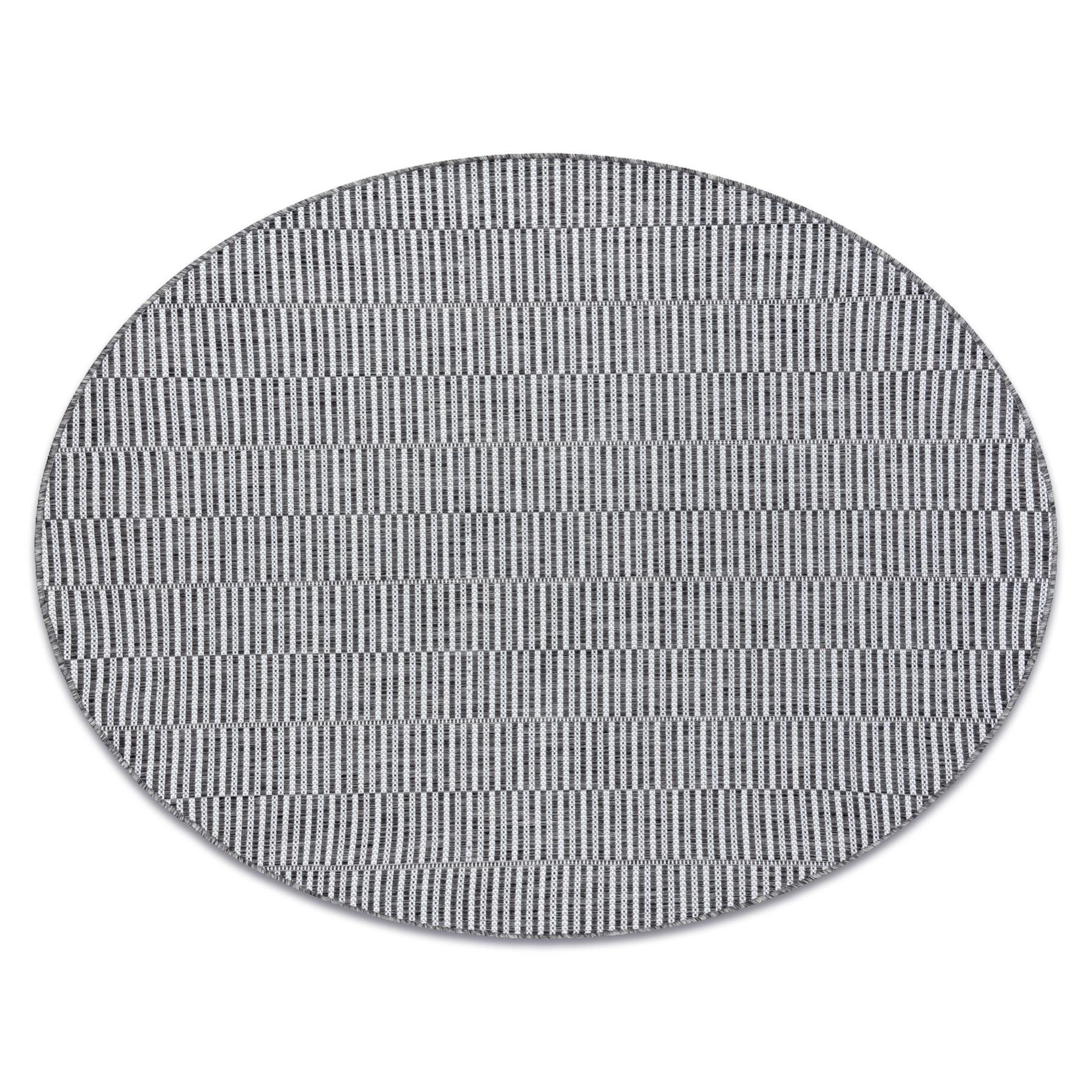 Alfombra de cuerda sisal loft 21198 circulo boho marfil/plateado/gris circulo 160 cm