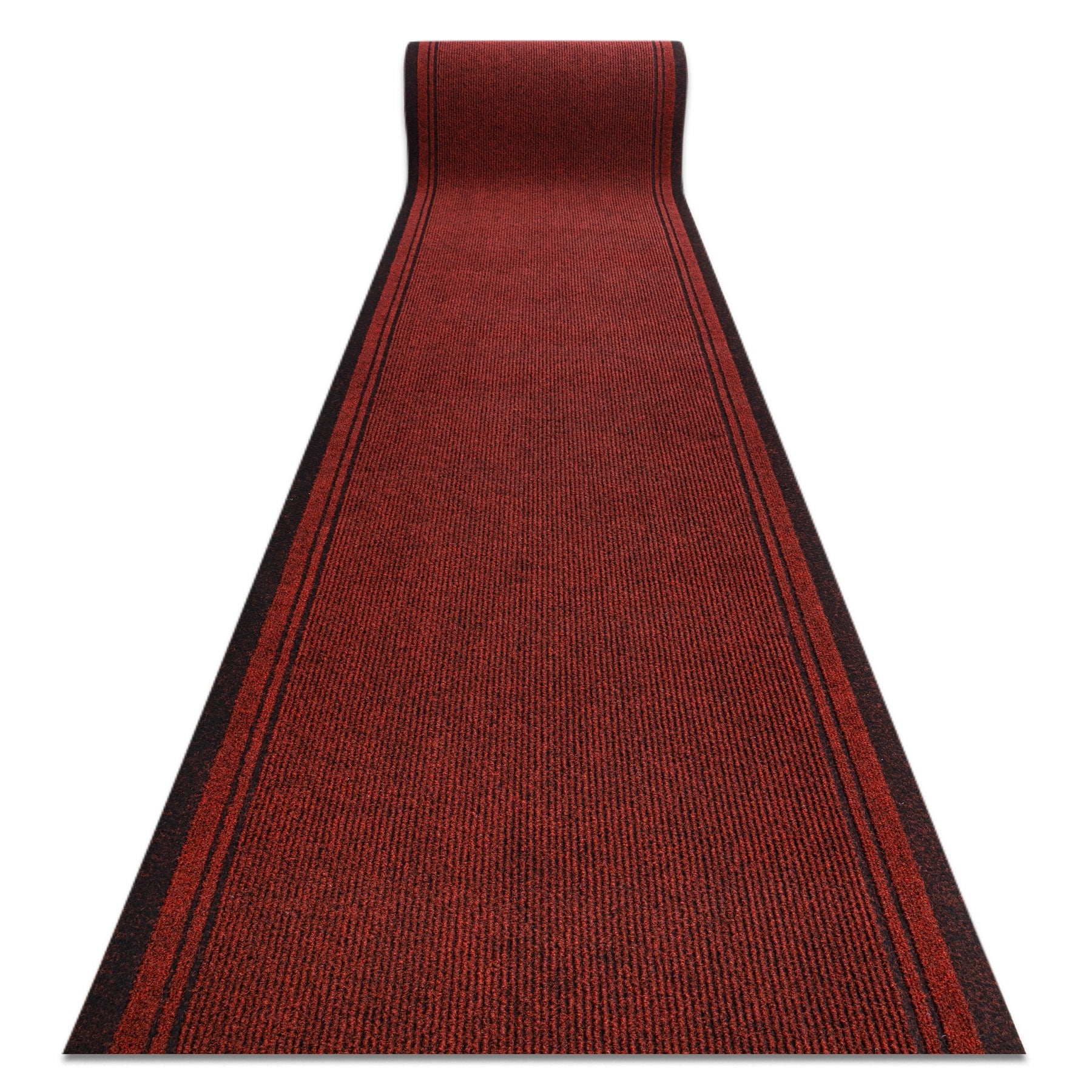 Felpudo alfombra de pasillo con refuerzo de goma málaga rojo 3066 100 cm 100x290 cm