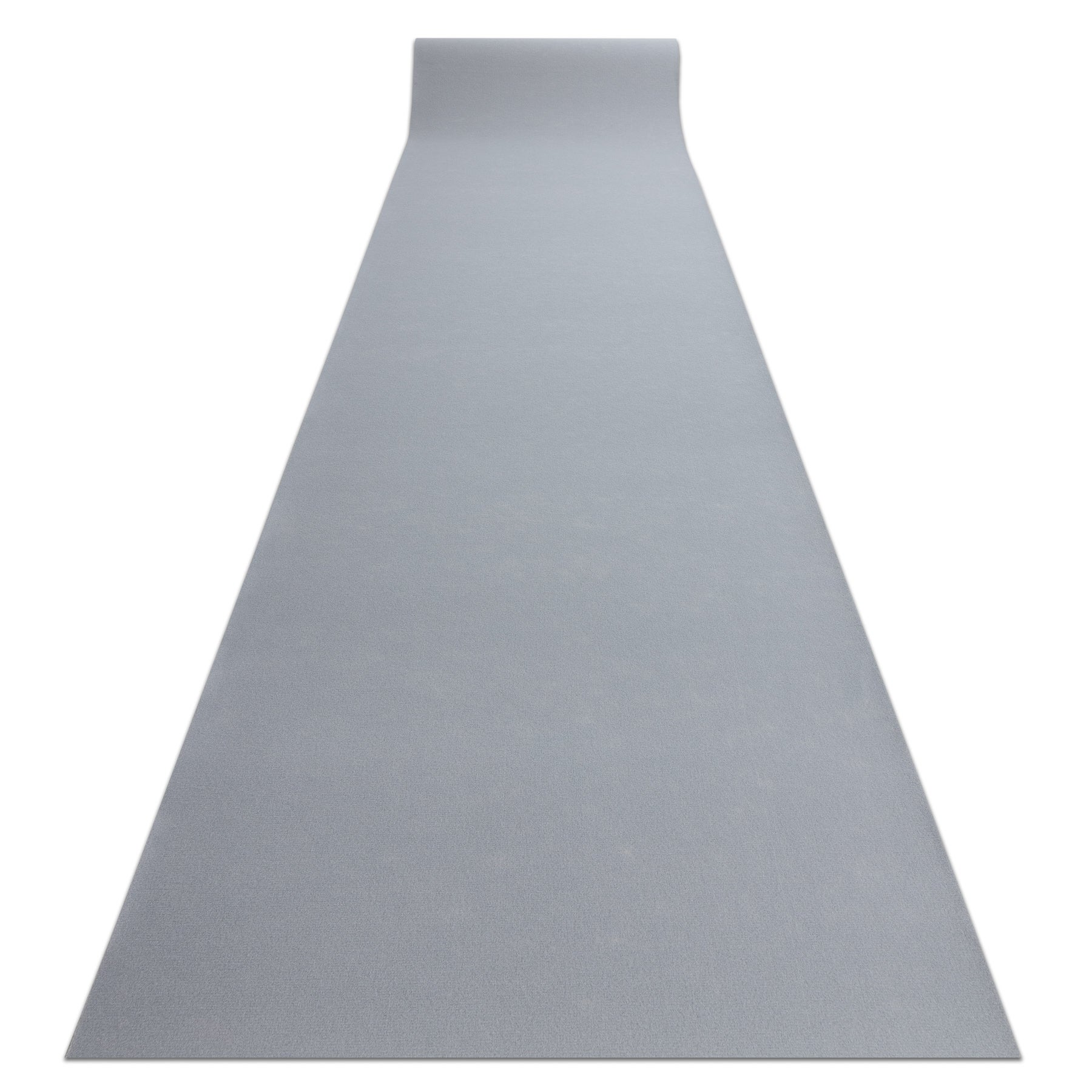 Alfombra de pasillo con refuerzo de goma rumba un solo color gris 80 cm 80x1250 cm