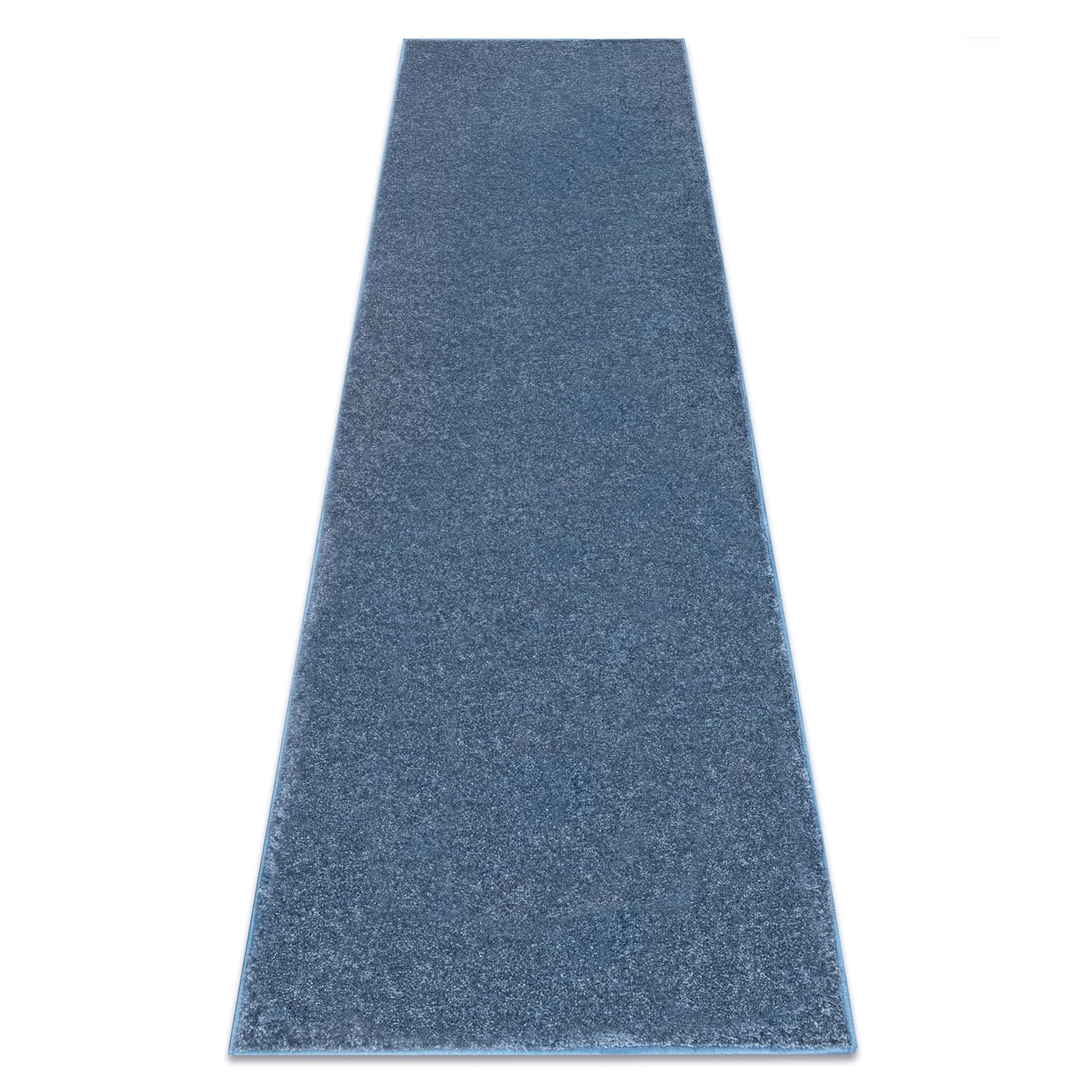 Alfombra de pasillo santa fe azul 74 llanura color sólido 50x330 cm