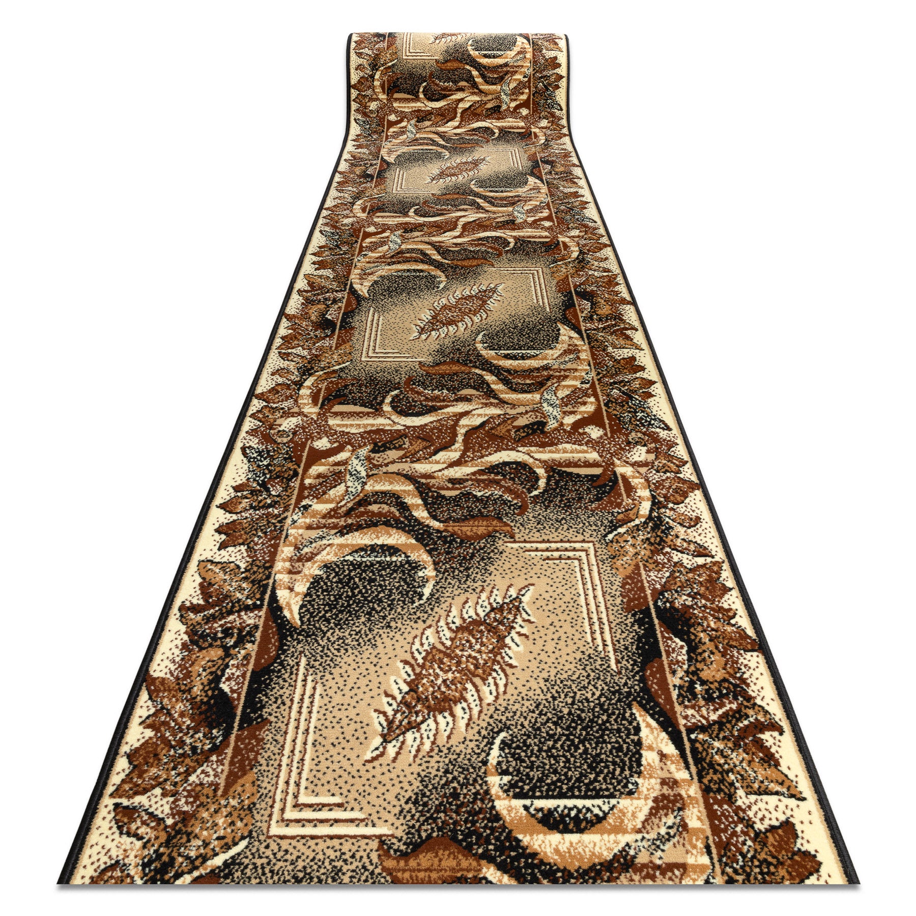 Alfombra de pasillo bcf hoja de agave beige 120 cm 120x1300 cm