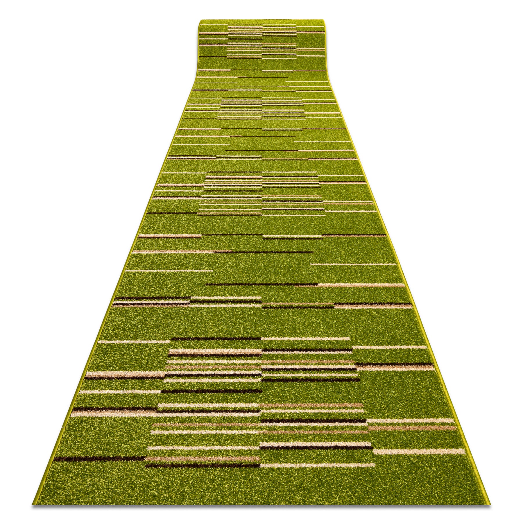 Alfombra de pasillo heat-set fryz neli verde/color lima 90 cm 90x400 cm