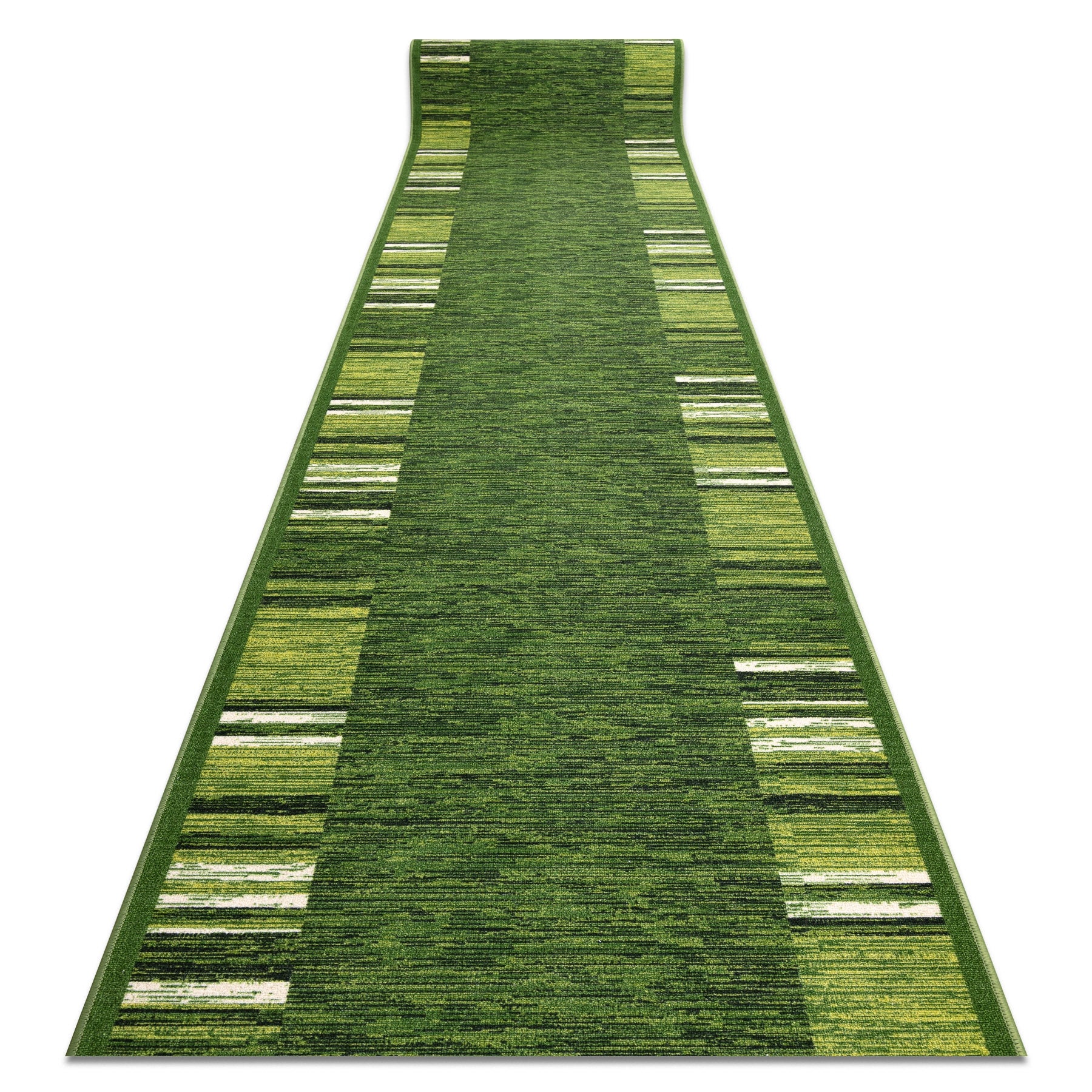 Alfombra de pasillo con refuerzo de goma adagio verde 67 cm 67x470 cm