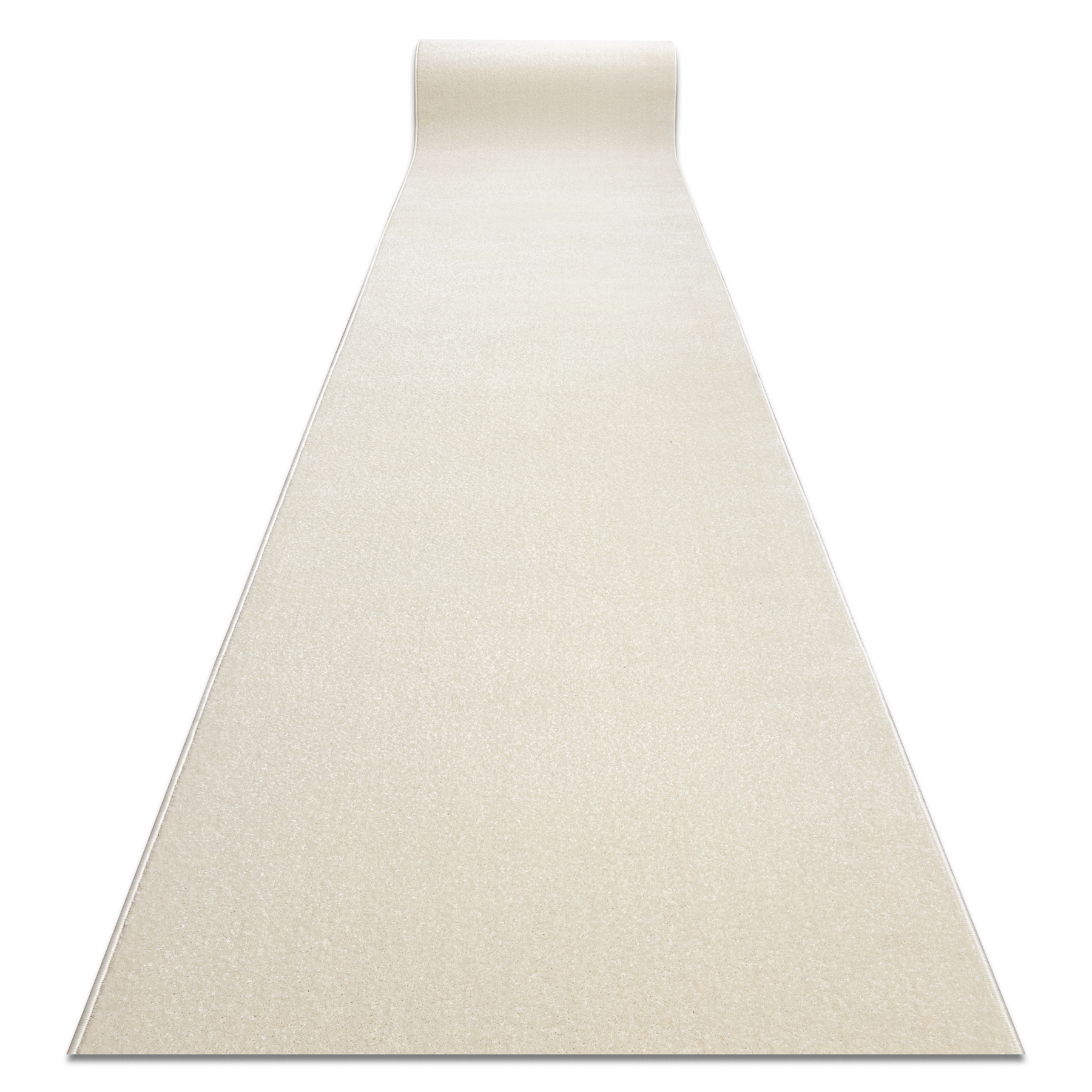 Alfombra de pasillo karmel llanura, un color blanco 120 cm 120x200 cm