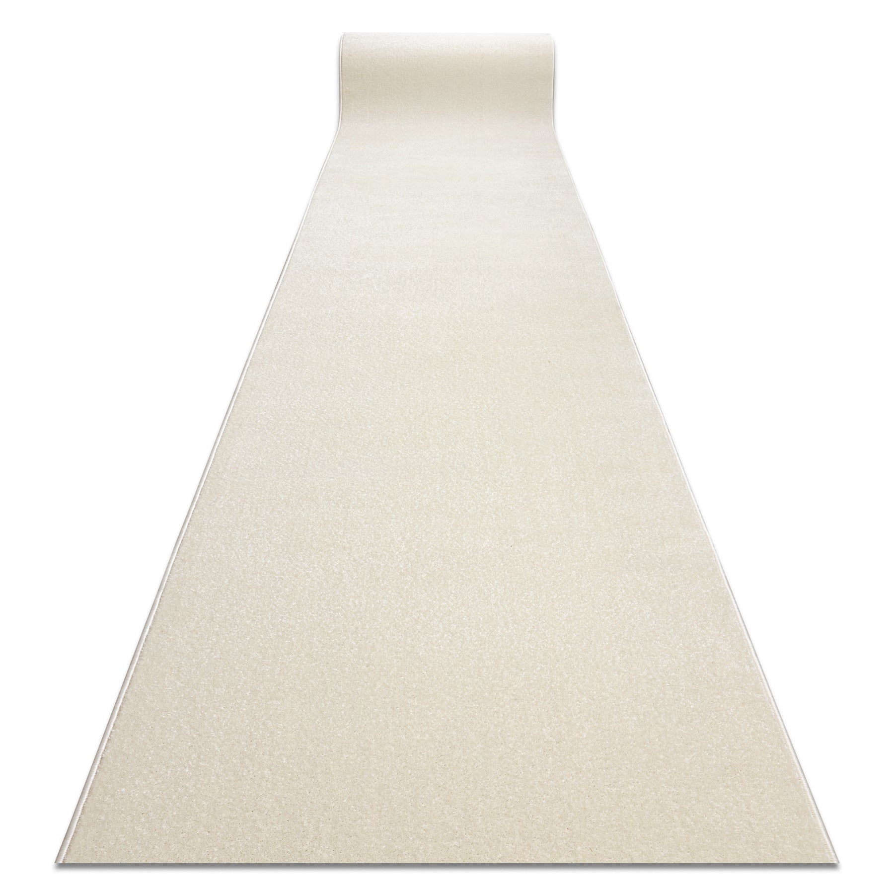 Alfombra de pasillo karmel llanura, un color blanco 80 cm 80x200 cm