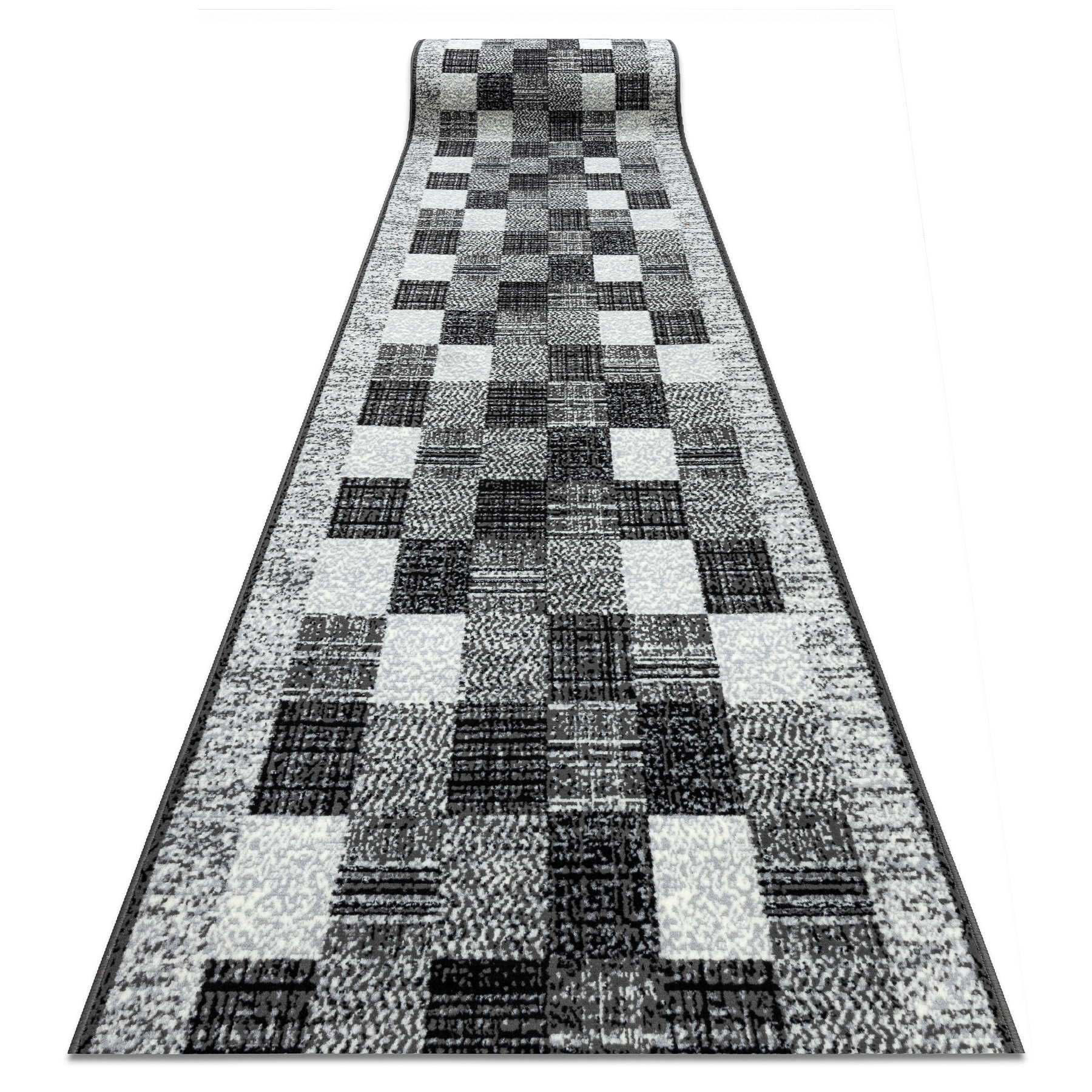 Alfombra de pasillo bcf rafia gris 70 cm 70x860 cm
