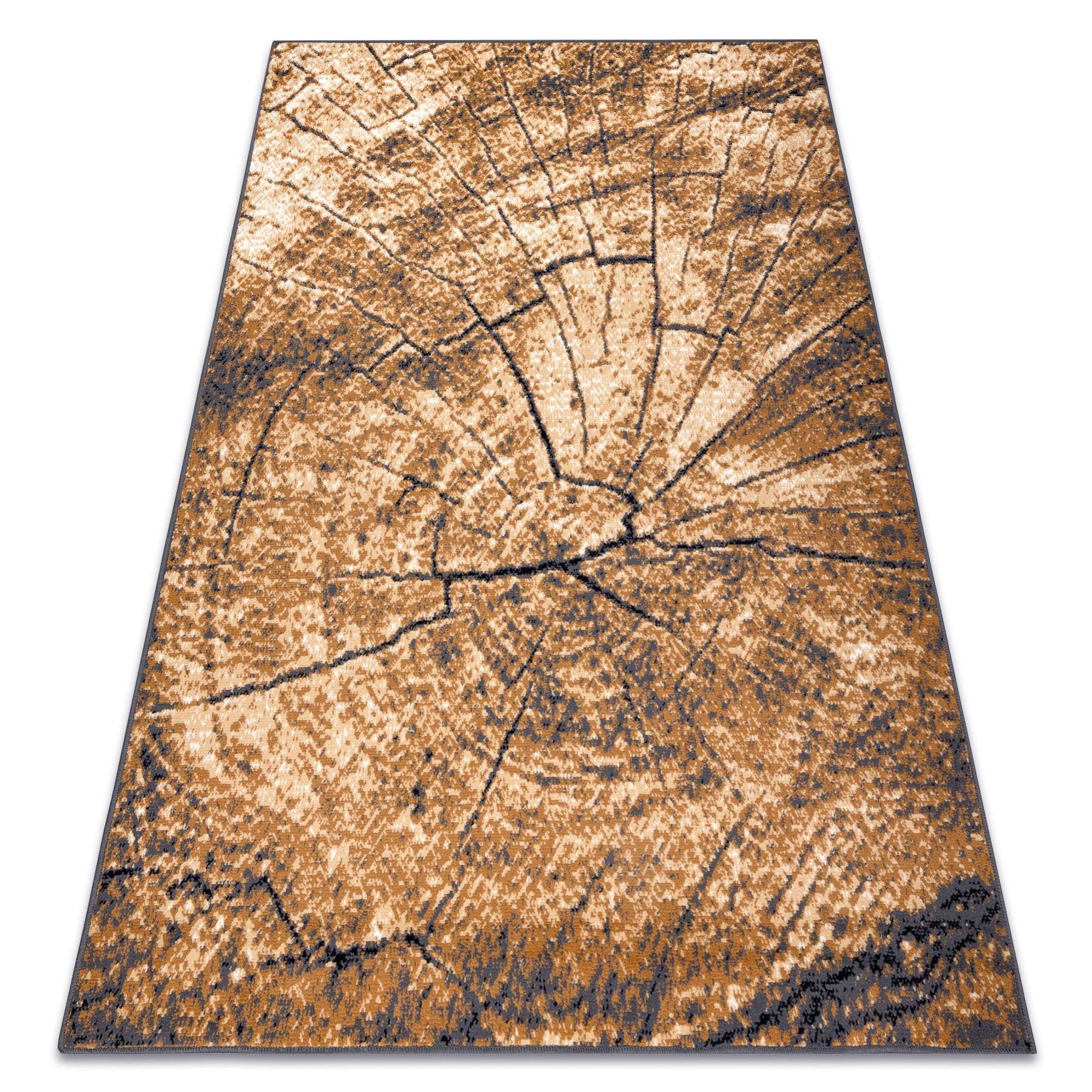 Alfombra bcf morad pie? árbol madera - gris / beige / dorado oscuro 240x340 cm