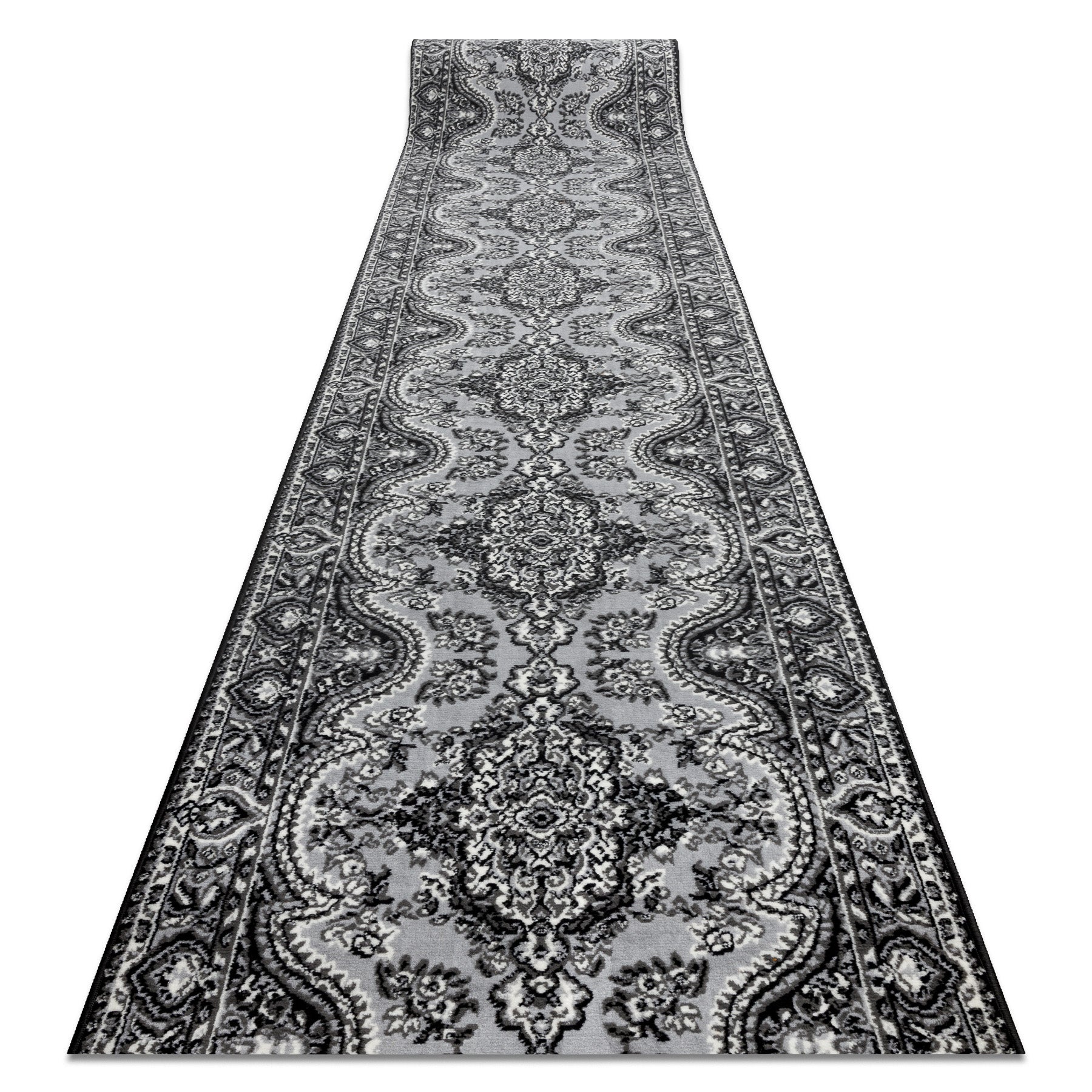 Alfombra de pasillo bcf morad wiosna rosetón gris 70 cm 70x800 cm