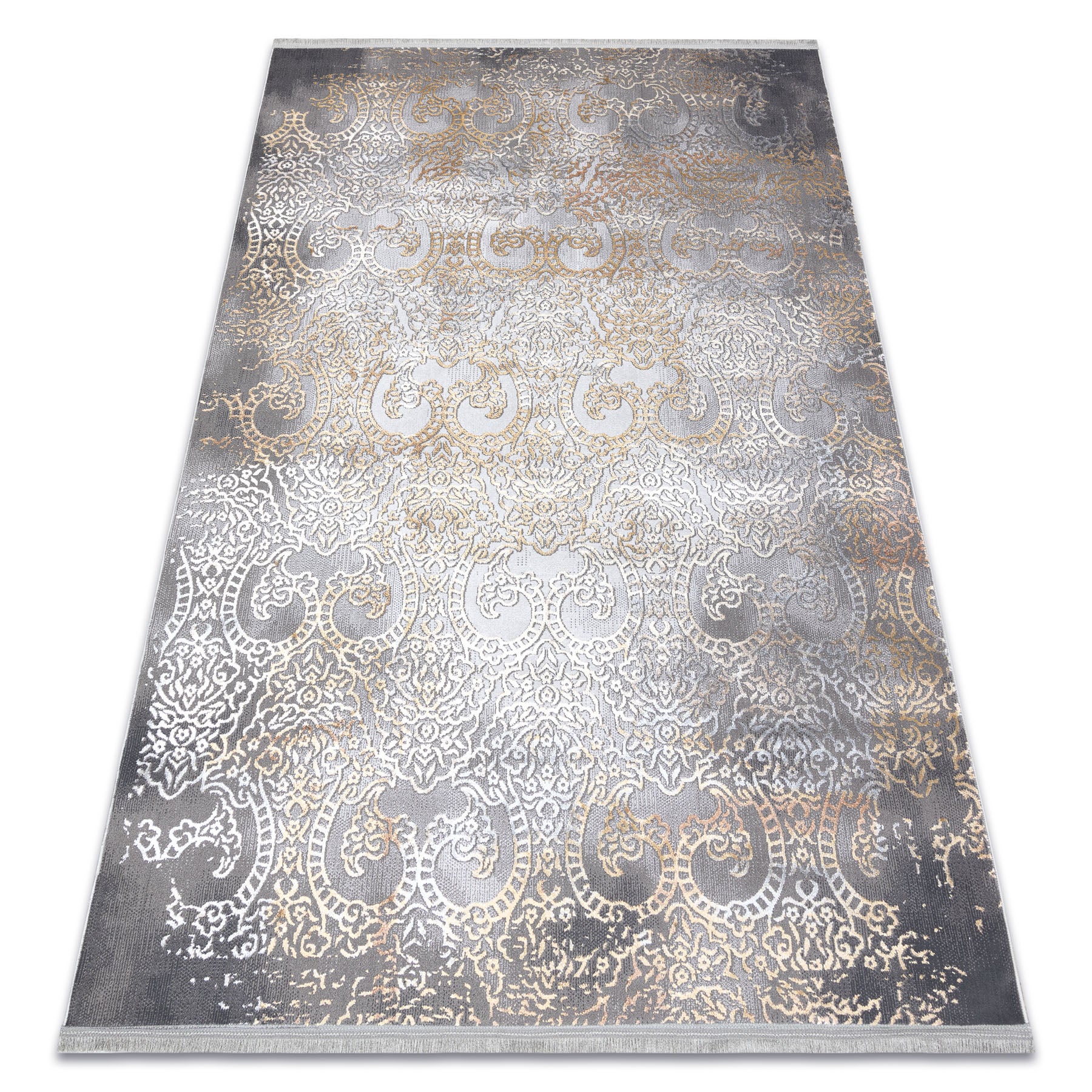 TAPISO Lazur Tappeto Passatoia Moderno Astratto Corridoio Salotto Ingresso  Grigio Multicolore Pelo Corto 70 x 150 cm