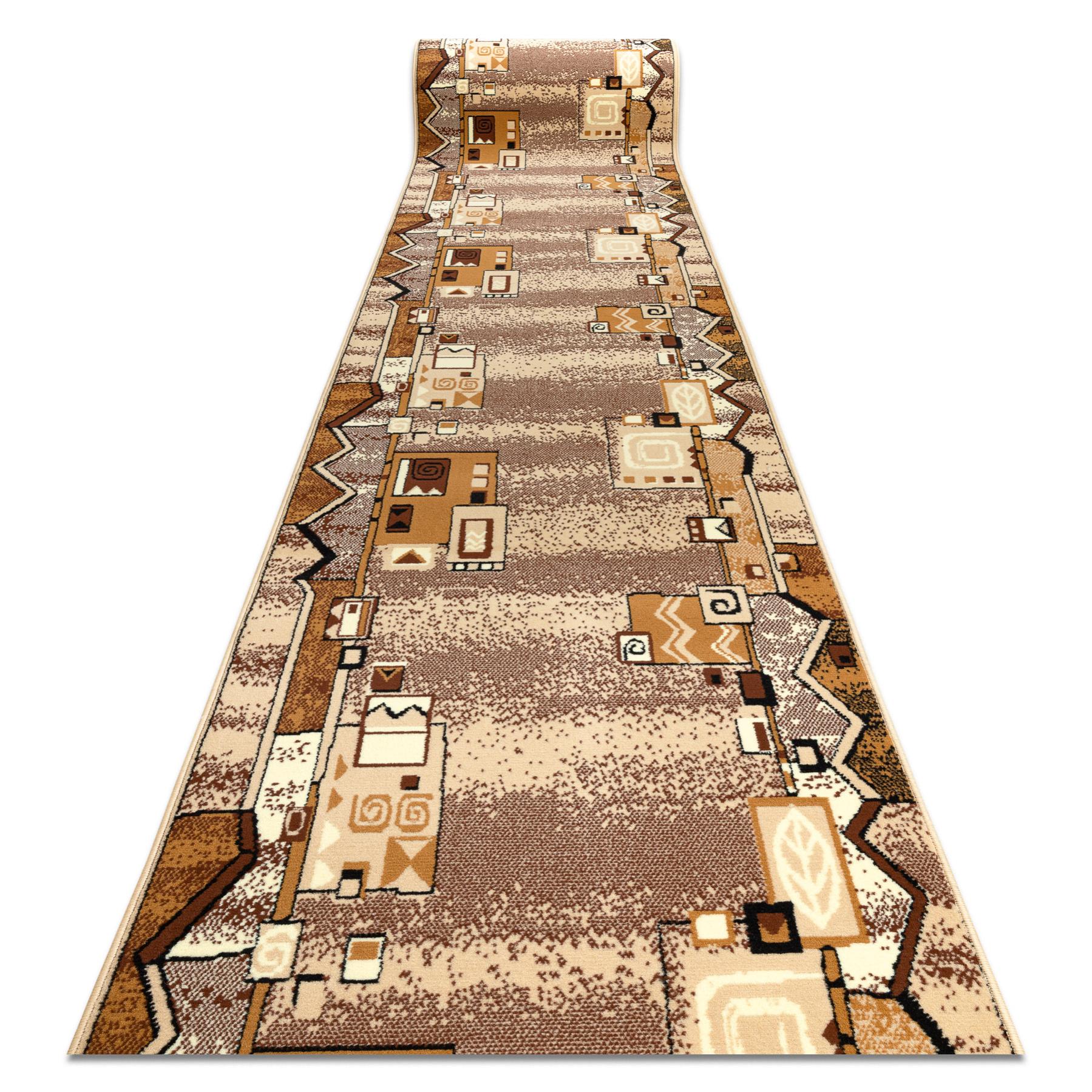 Alfombra De Pasillo Agadir Akzent - 67x290 Cm, Antideslizante, Color Beige, Poliamida