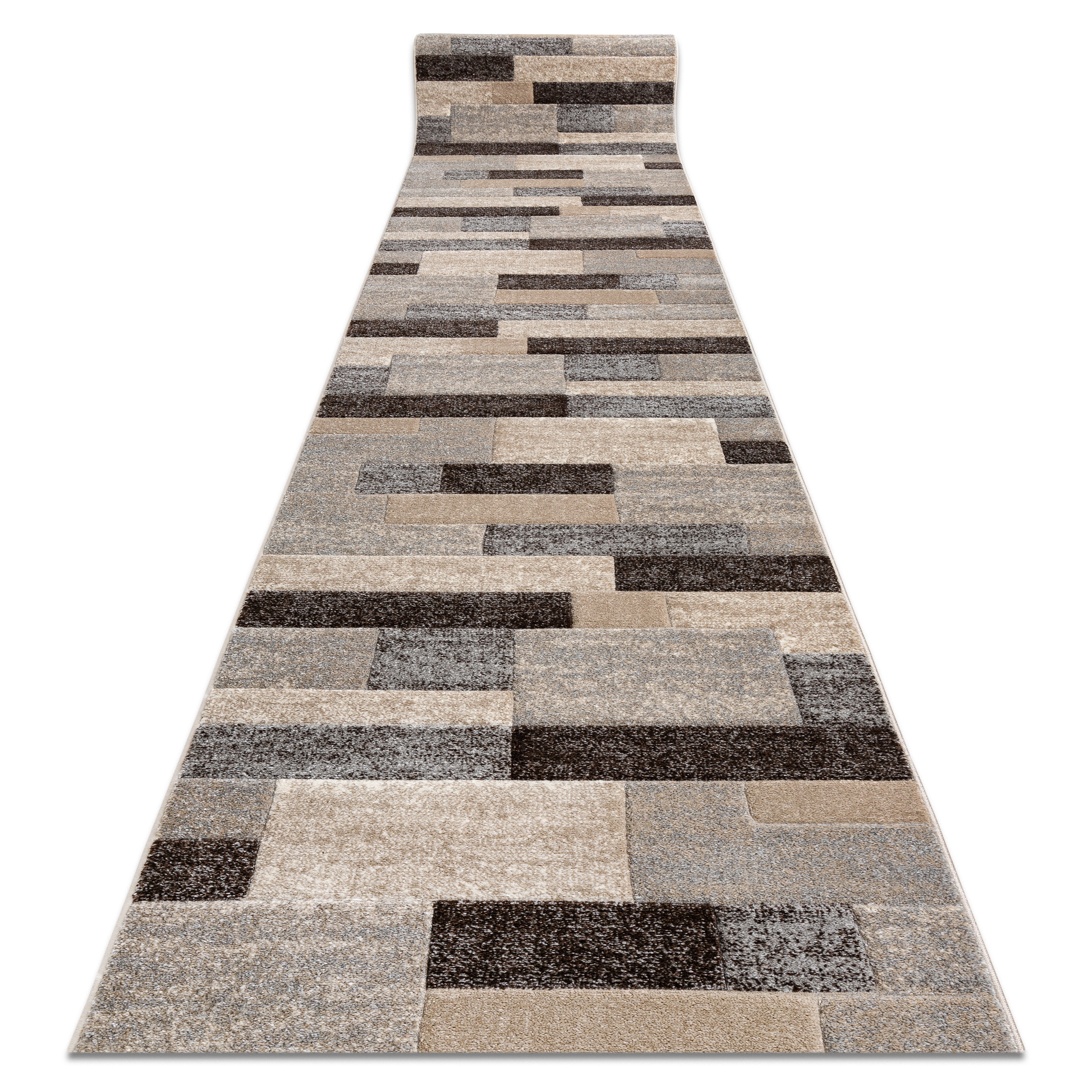 Alfombra de pasillo feel 5756/15055 rectángulos beige 70 cm 70x830 cm