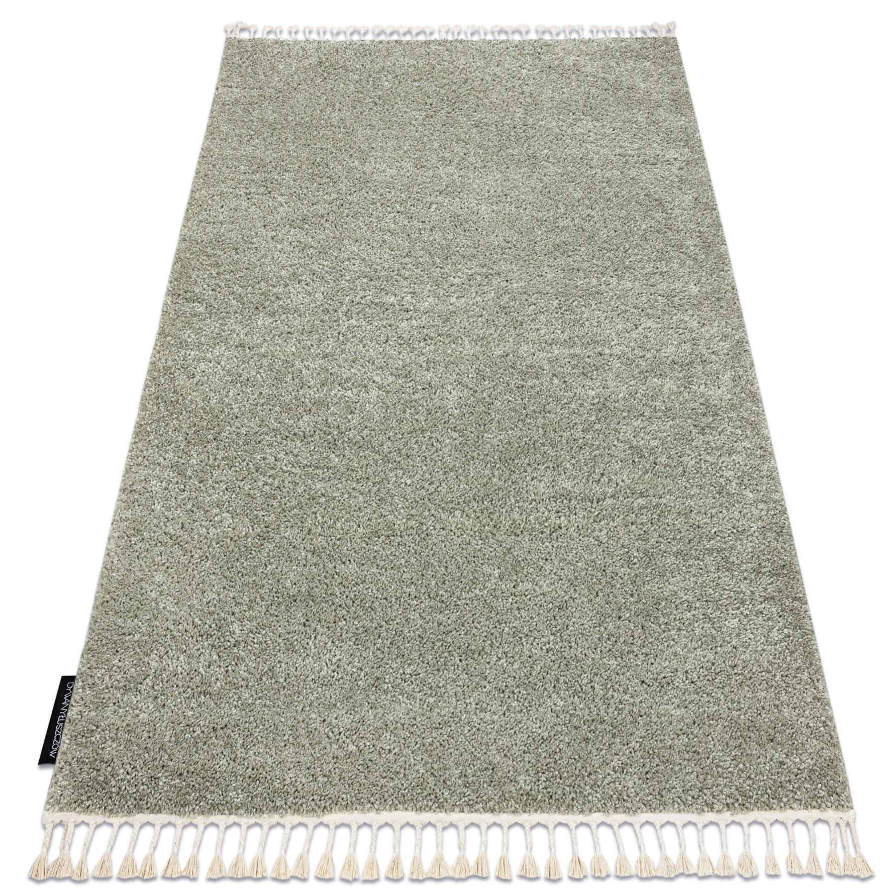 Tapis BERBER carré 9000 crème Franges berbère marocain shaggy 160x160