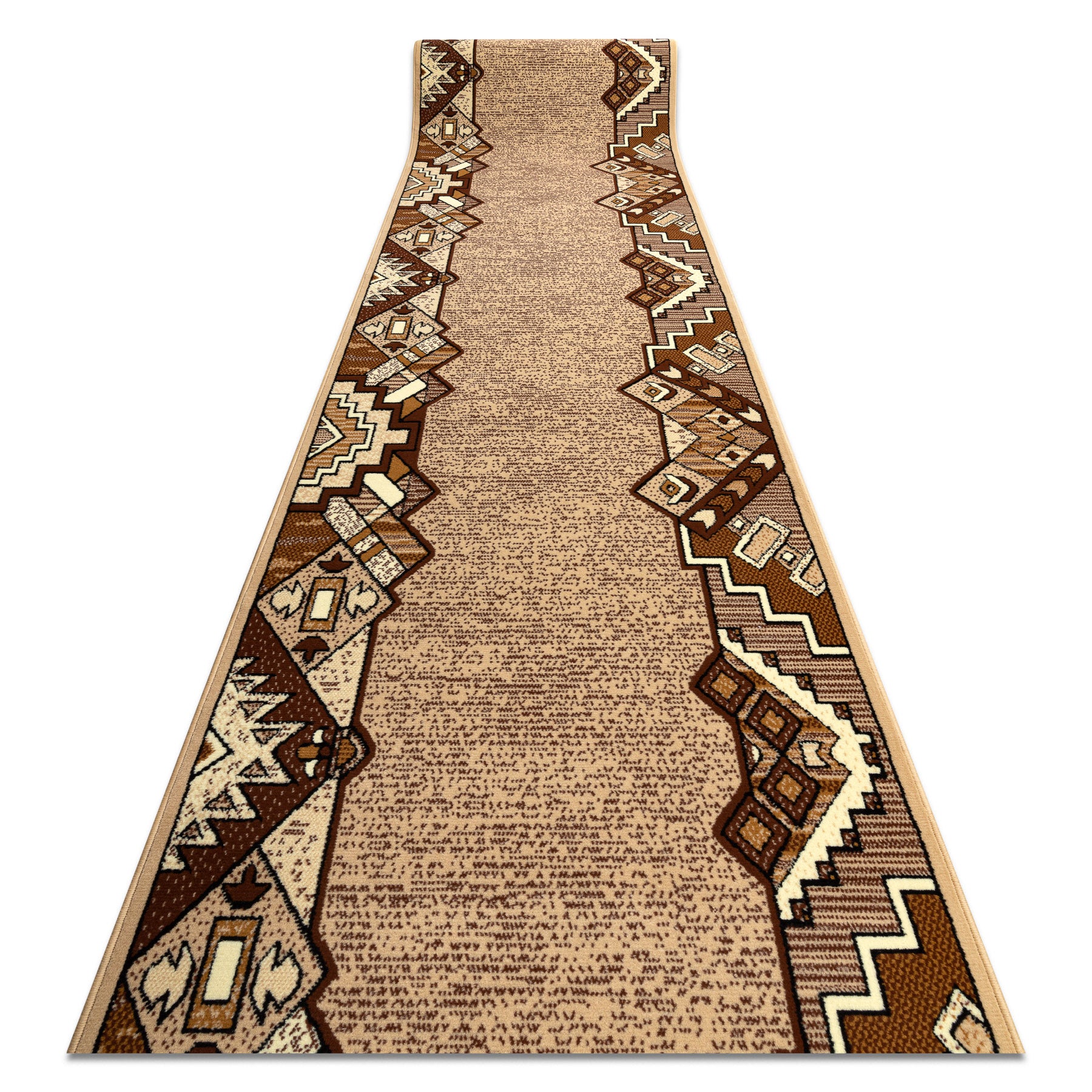 Alfombra de pasillo bcf baryton beige 140 cm 140x550 cm