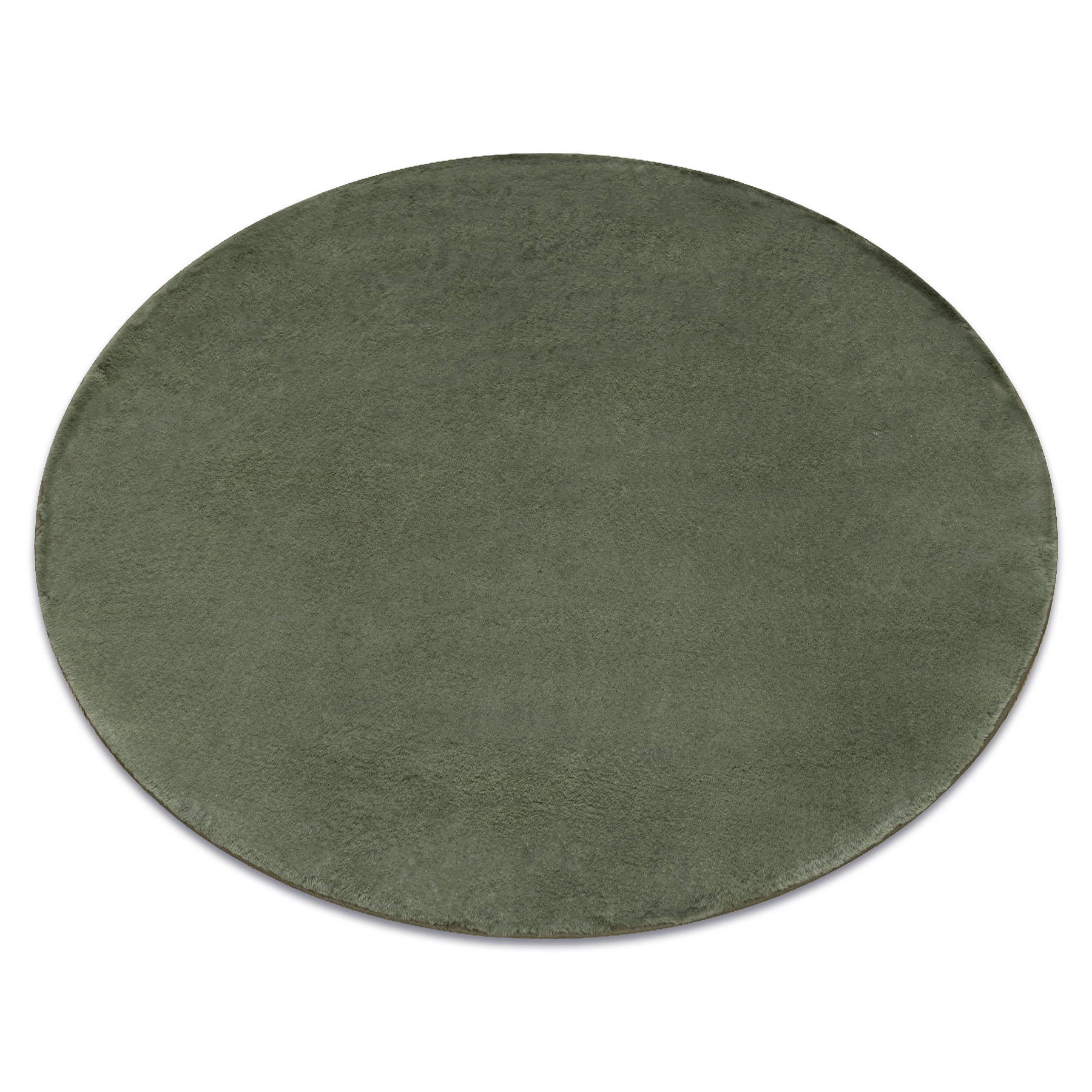 Alfombra de lavado moderna posh circulo shaggy, felpa, gruesa antideslizante, verde circulo 100 cm
