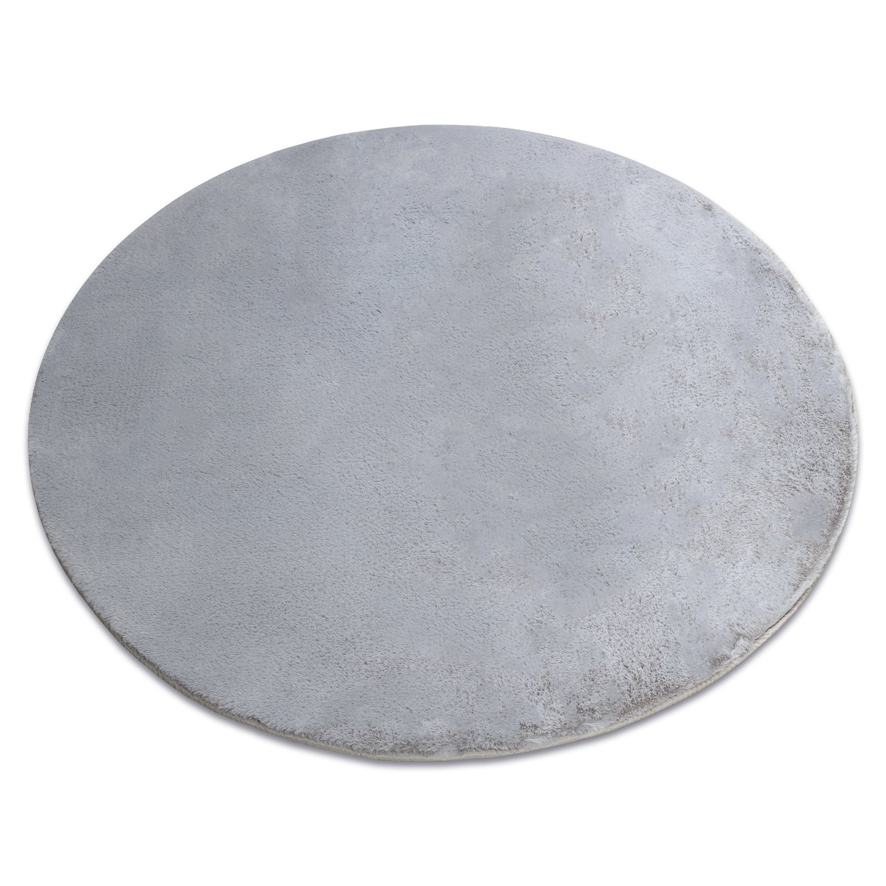 Alfombra de lavado moderna posh circulo shaggy, felpa, gruesa antideslizante, gris circulo 80 cm