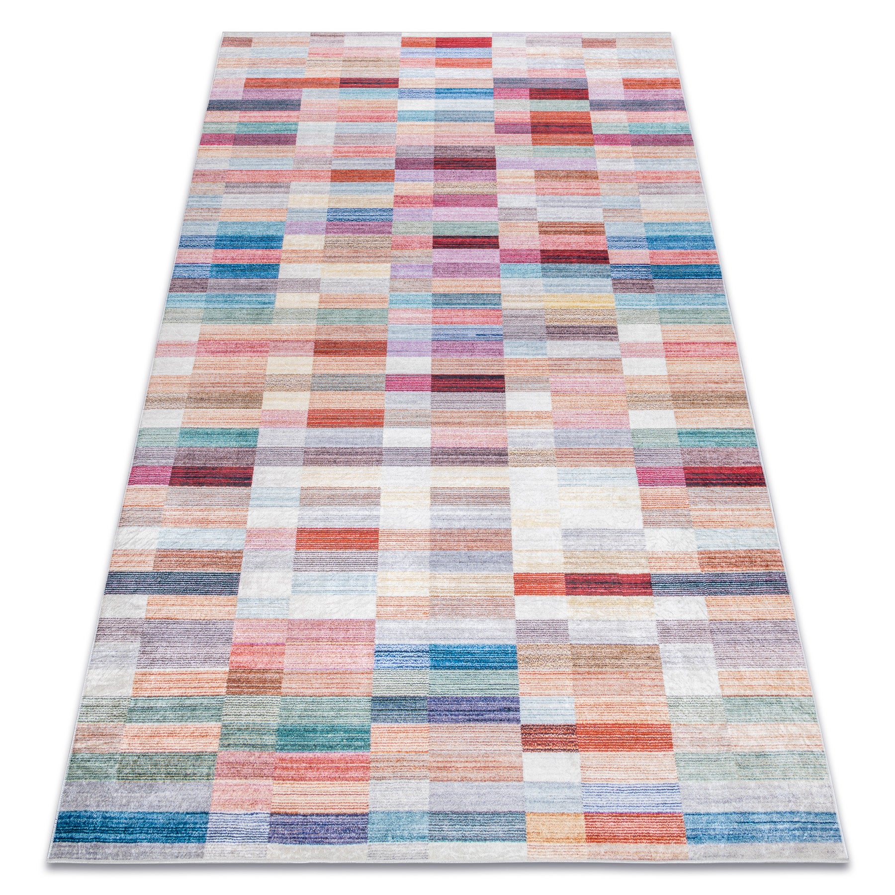 Tapis de sol antidérapant, moquette à rayures en bambou coloris