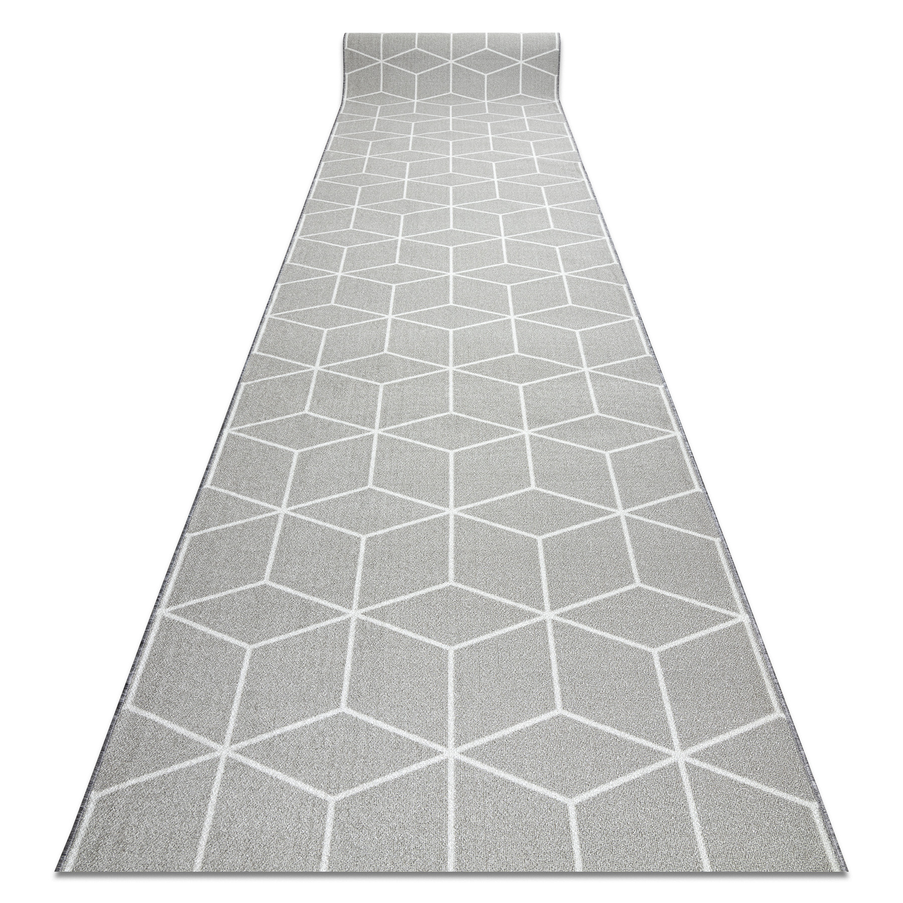 Alfombra de pasillo con refuerzo de goma cube cubo, gris 100 cm 100x240 cm