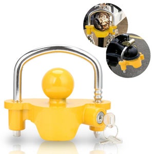 Antivol D'embrayage Pour Remorque/caravane - Universel, Cadenas Rond Inclus, 2 Clés - Protection Contre Le Vol