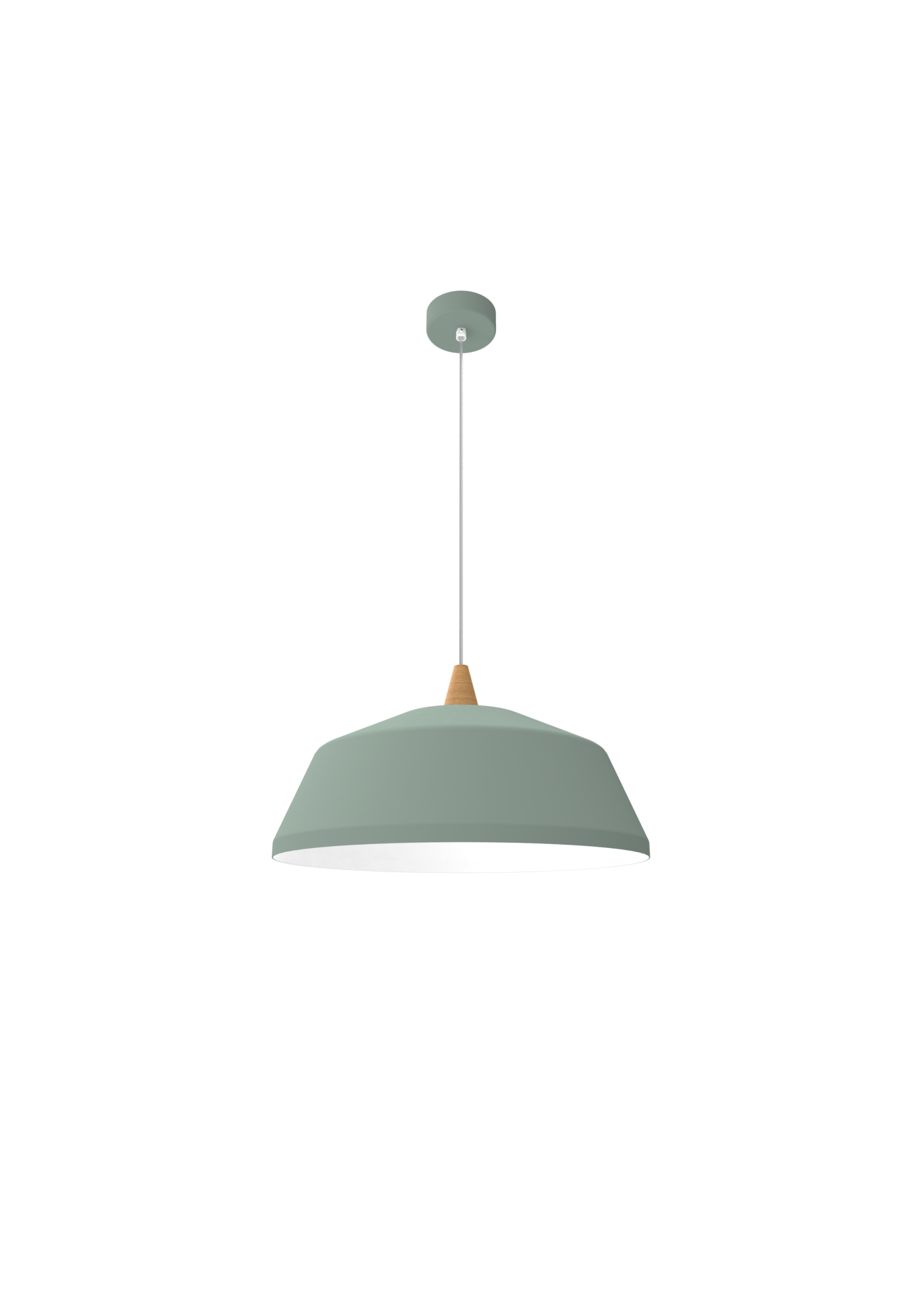 Lampada sospesa 100 h cm in metallo flessibile rivestito in silicone bianco