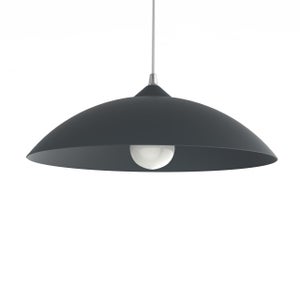 LUMICOM, SATURNO Lampada a Sospensione, 1X E27, max 42W, metallo, nero  opaco, D60cm