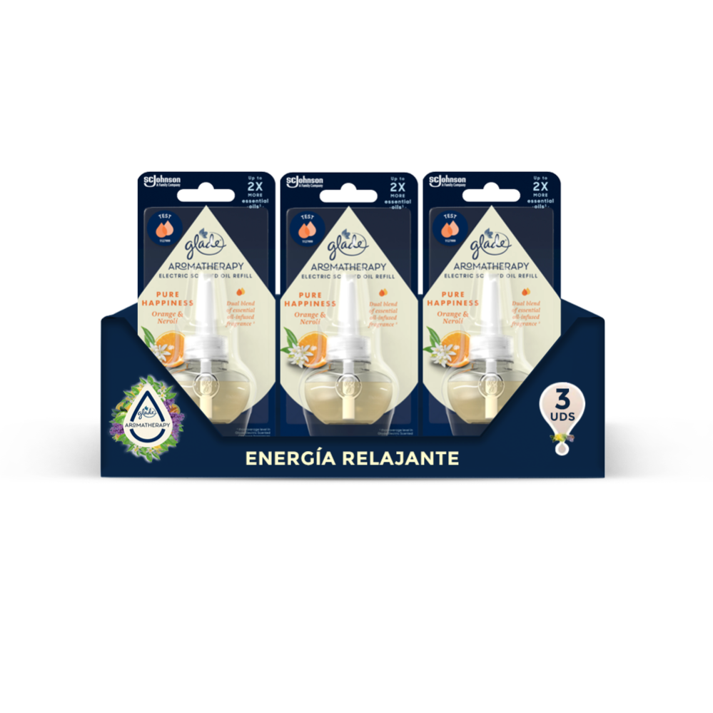 Glade® Aromatherapy Eléctrico Líquido con Aceites Esenciales. Fragancia