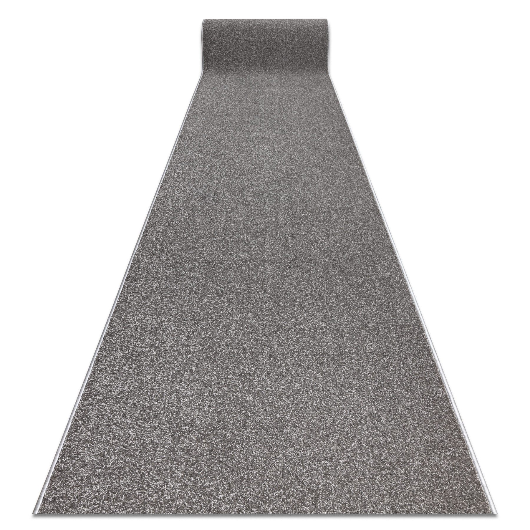Alfombra de pasillo karmel llanura, un color gris 160 cm 160x400 cm