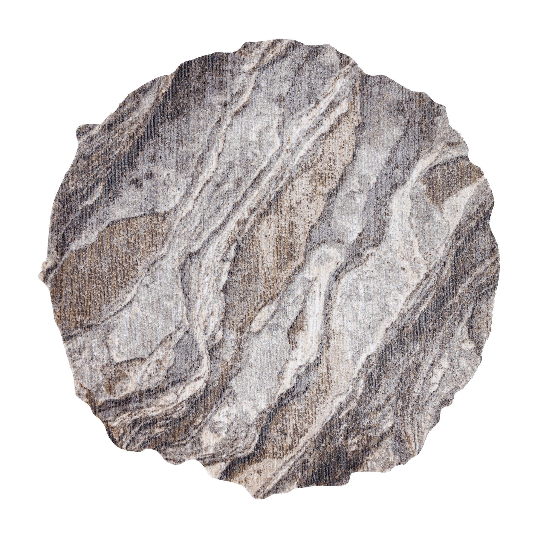 Tappeto TINE 75313C Roccia, pietra - moderno, forma irregolare