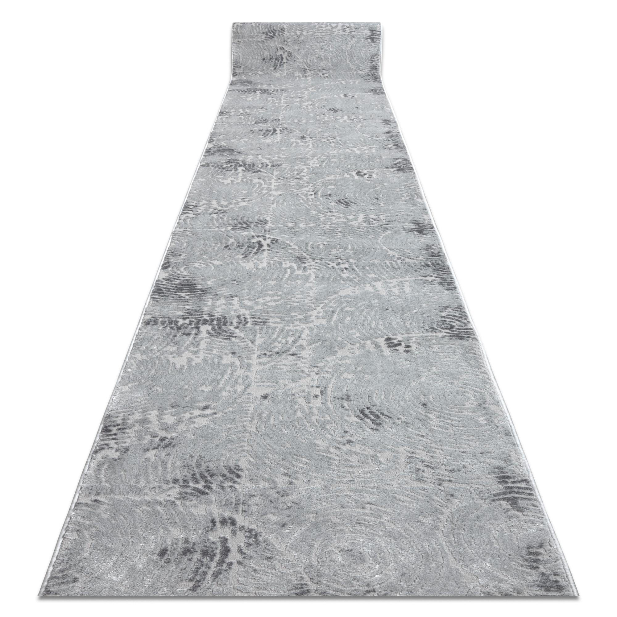 Alfombra de pasillo structural mefe 8725 dos niveles de vellón gris 80 cm 80x200 cm