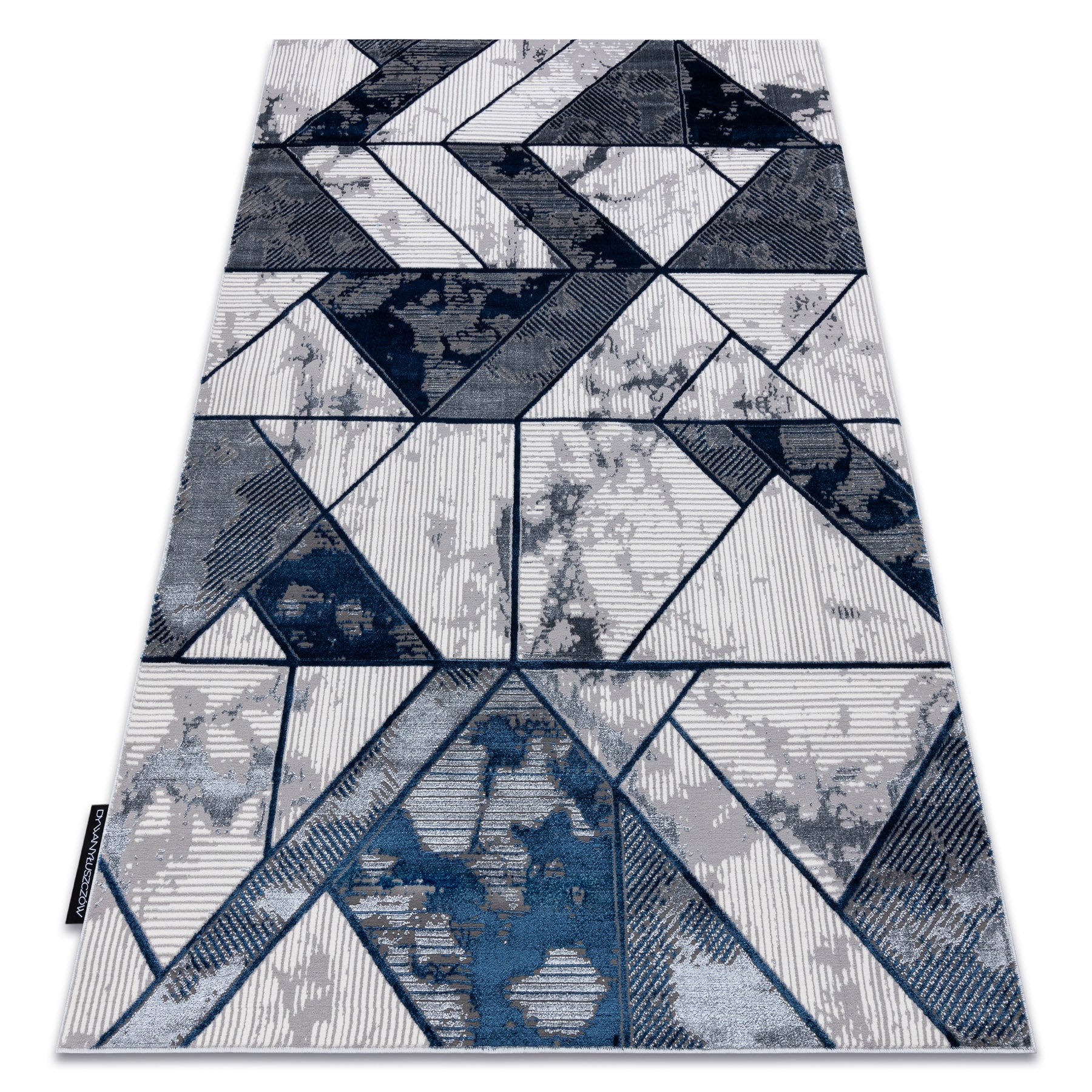 Tappeto salotto beige blu crema geometrico astratto 120x170