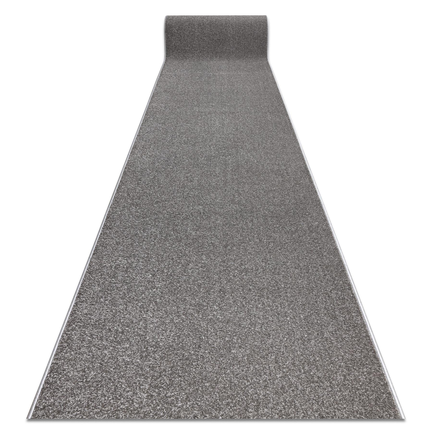 Alfombra de pasillo karmel llanura, un color gris 160 cm 160x270 cm
