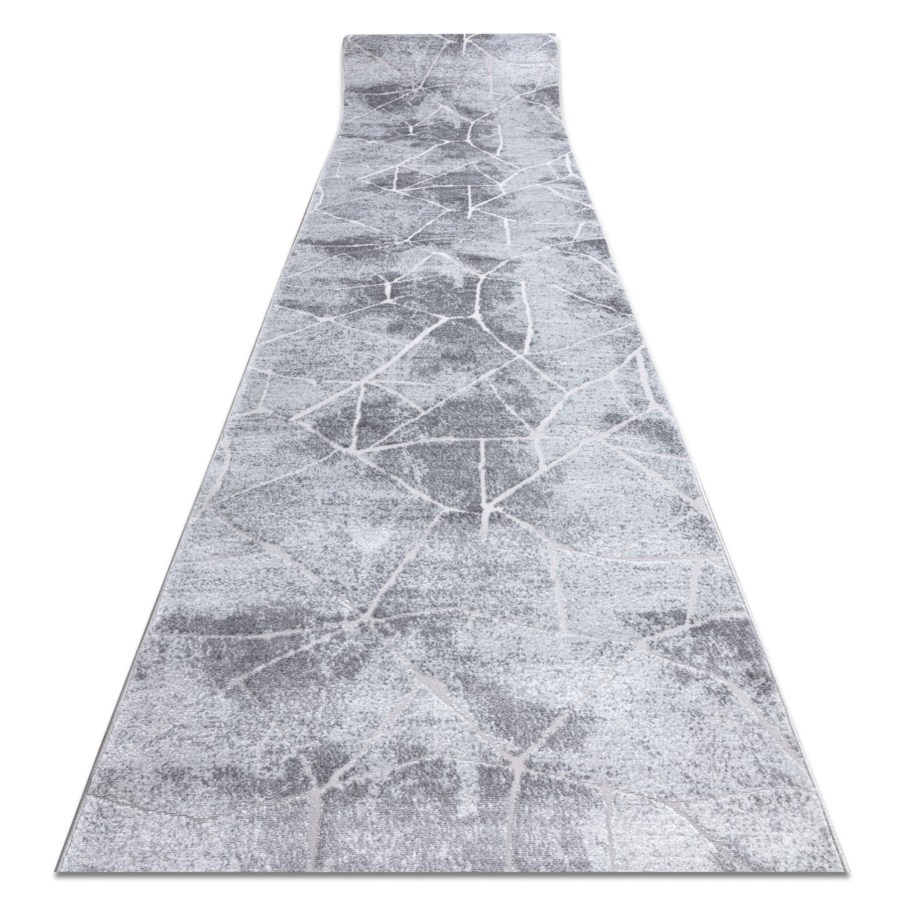Alfombra de pasillo structural mefe 2783 mármol dos niveles de vellón gris 200 cm 200x290 cm