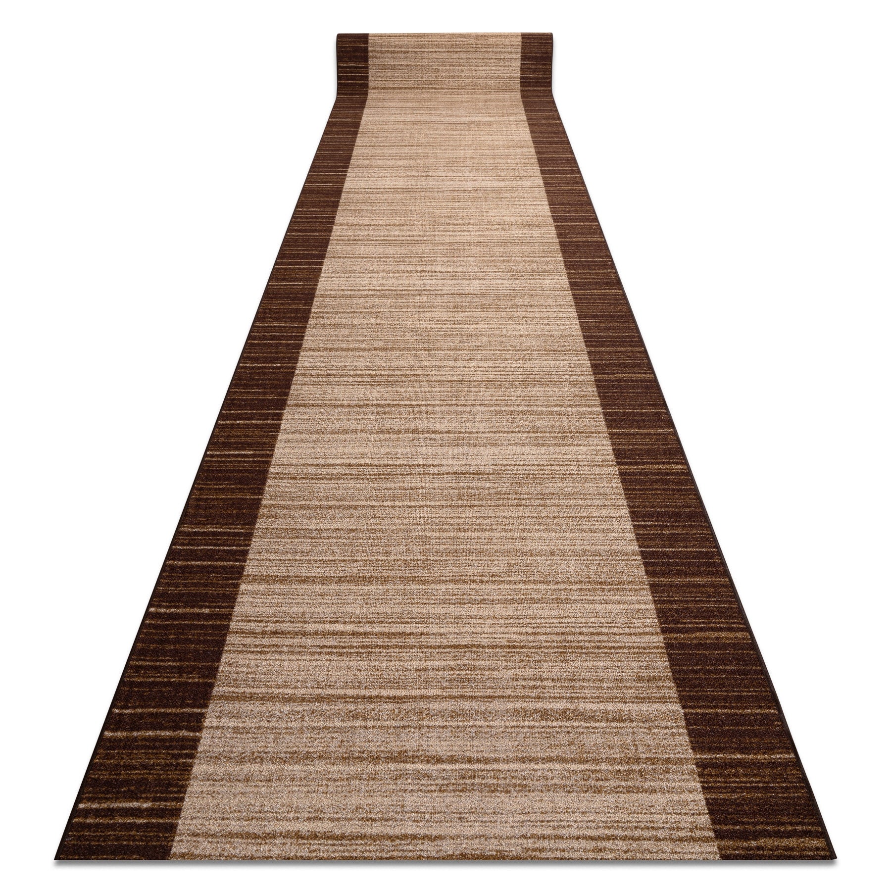 Alfombra de pasillo con refuerzo de goma streifen 90 cm marrón 90x820 cm
