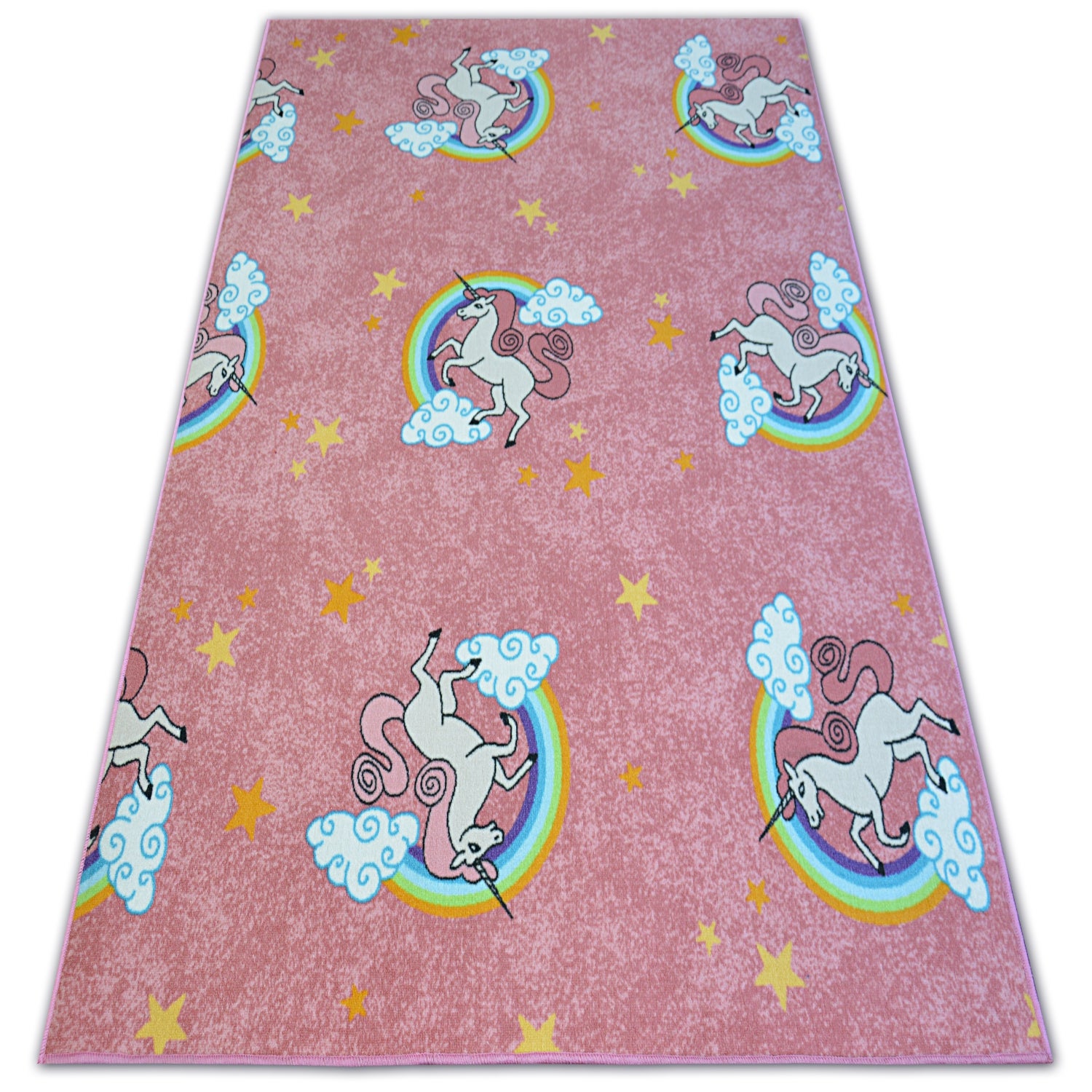 Tappeti per bambini - Unicorn Flowers (rosa)