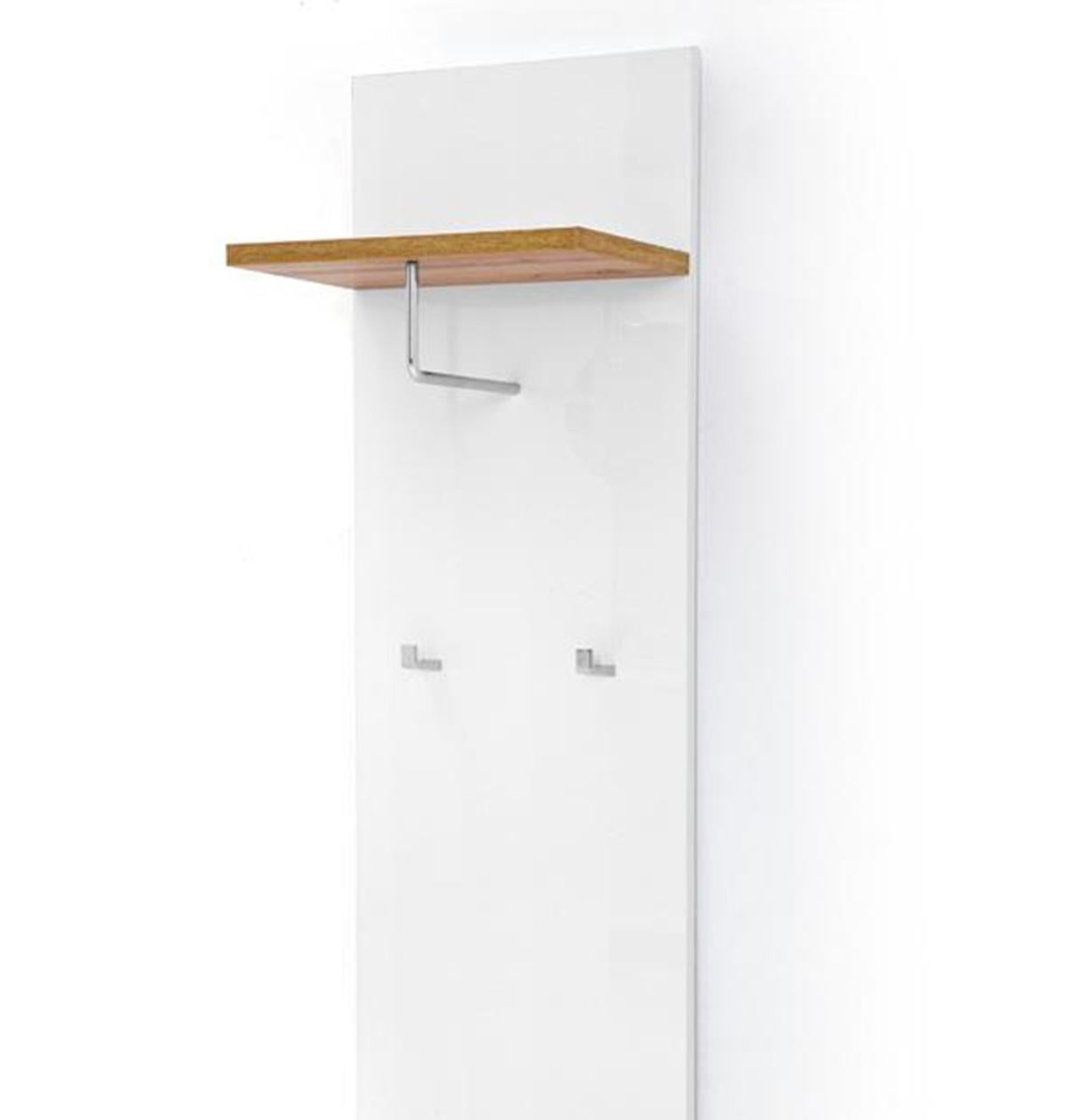 Vestiaire finition laquée coloris blanc brillant Longueur 40 x Hauteur 149 x Profondeur 25 cm