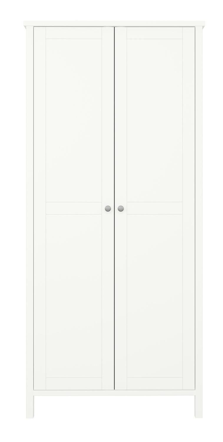 Armoire de rangement avec 2 portes en MDF coloris blanc Longueur 89 x