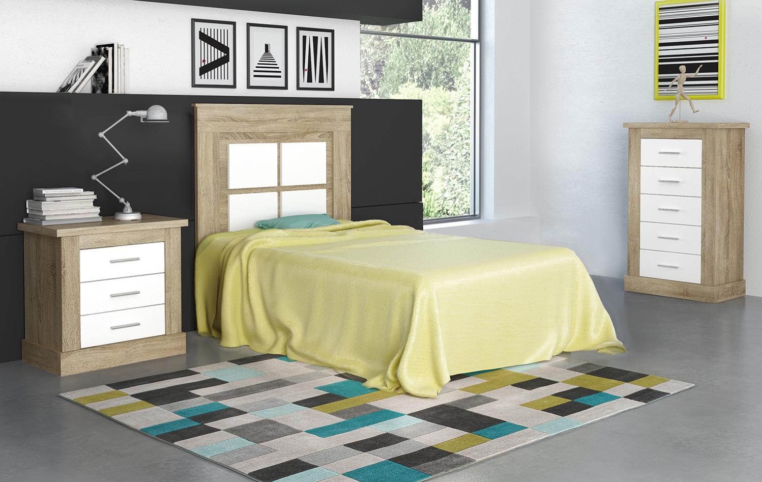 Ensemble chambre à coucher enfant, tête de lit + table de chevet ...